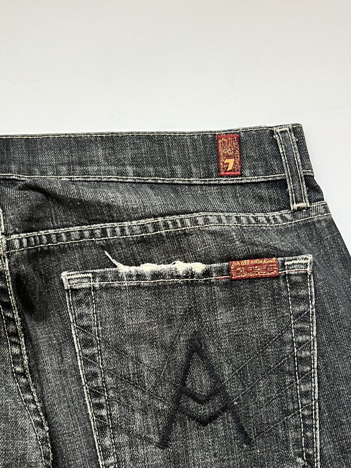 7 For All Mankind Vintage Fly Buttons 7 All Mankind Denim Size US 35 - 10 Thumbnail