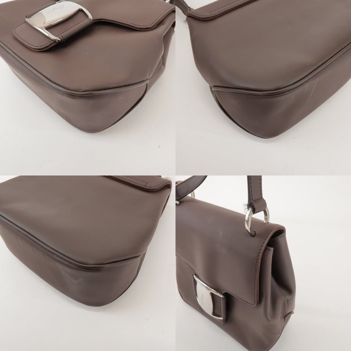 Salvatore Ferragamo Ferragamo Vara Calfskin Crossbody Bag Brown Size ONE SIZE - 5 Thumbnail