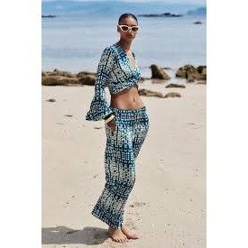 Zara Zara Printed Flowy Pants Size 27" / US 4 / IT 40 - 1 Thumbnail