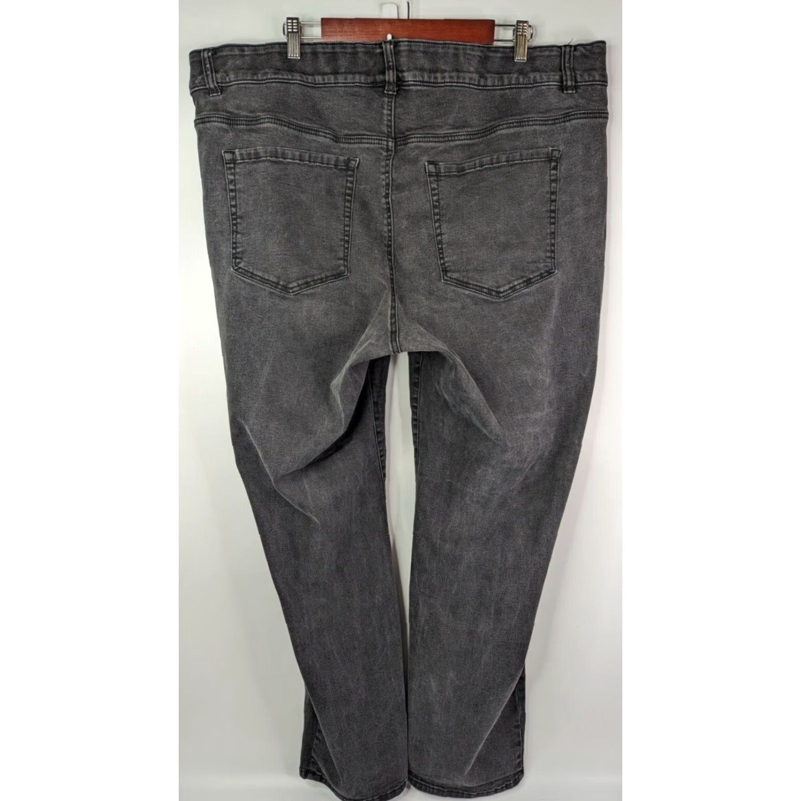 Vintage Lane Bryant Jeans Womens Plus 26R Straight Leg 5-Pocket Denim Black Stretch Pockets Size 26" / US 2 / IT 38 - 4 Thumbnail