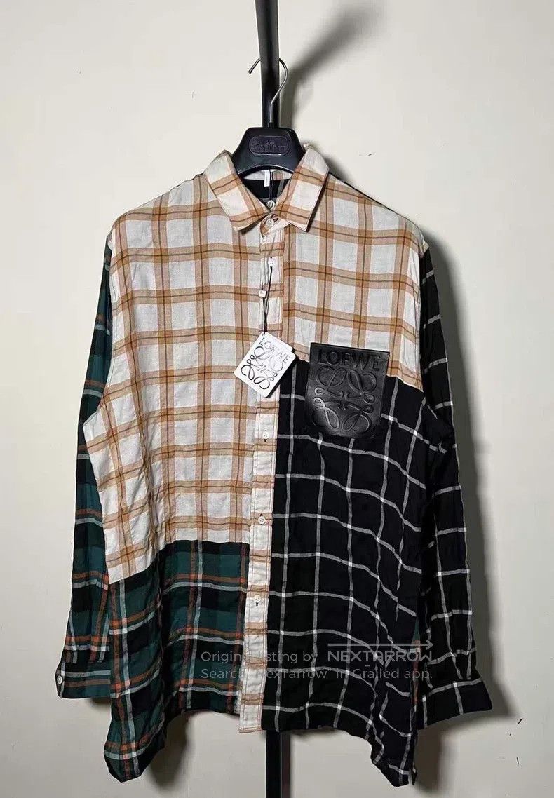 Loewe Loewe Patchwork leather brand logo letter shirt Size M / US 6-8 / IT 42-44 - 1 Thumbnail