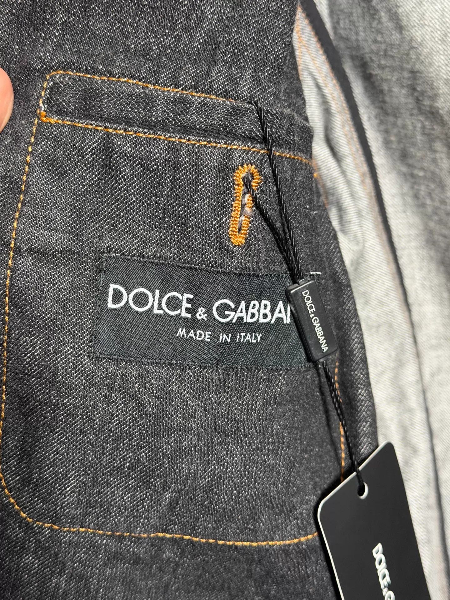 Dolce & Gabbana Dolce & Gabbana Charcoal Distressed Denim Blazer 48 Size US M / EU 48-50 / 2 - 7 Thumbnail