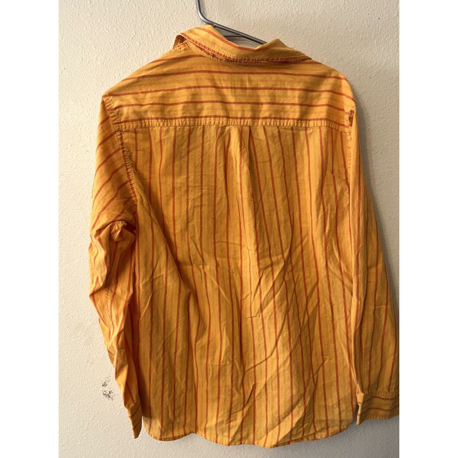 Gap Gap Button-Up Shirt S Orange Striped Long Sleeve Relaxed Mens Modern Classic Casual Business Party/Cocktail Travel (Adult) Mens Size US S / EU 44-46 / 1 - 3 Thumbnail