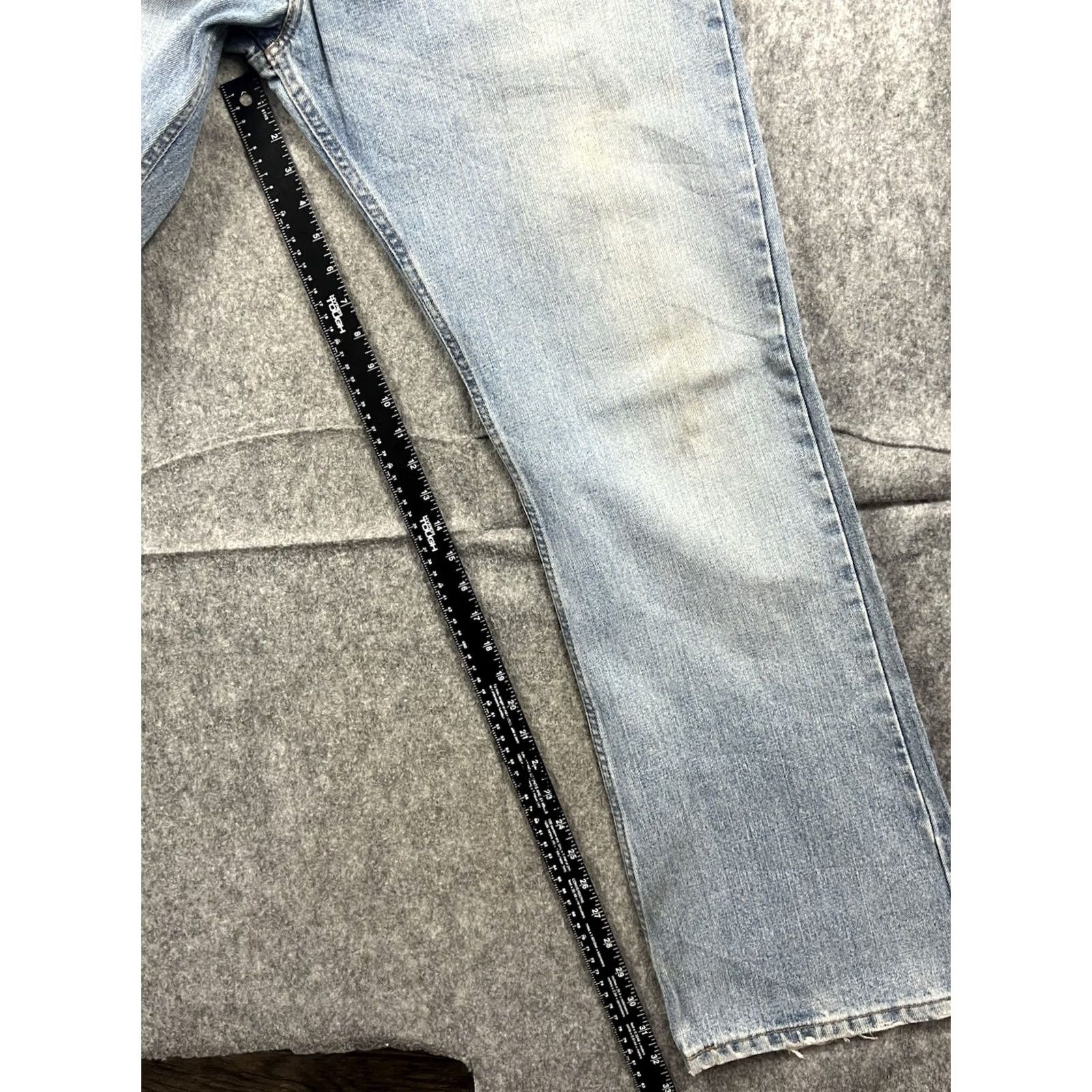 Levi's VINTAGE Levi's 527 Jeans Men Boots Cut Light Wash Distressed 36x32 Denim Blue Regular 5-Pocket Model Levi's 527 Series Mens Jeans Size US 36 / EU 52 - 7 Thumbnail