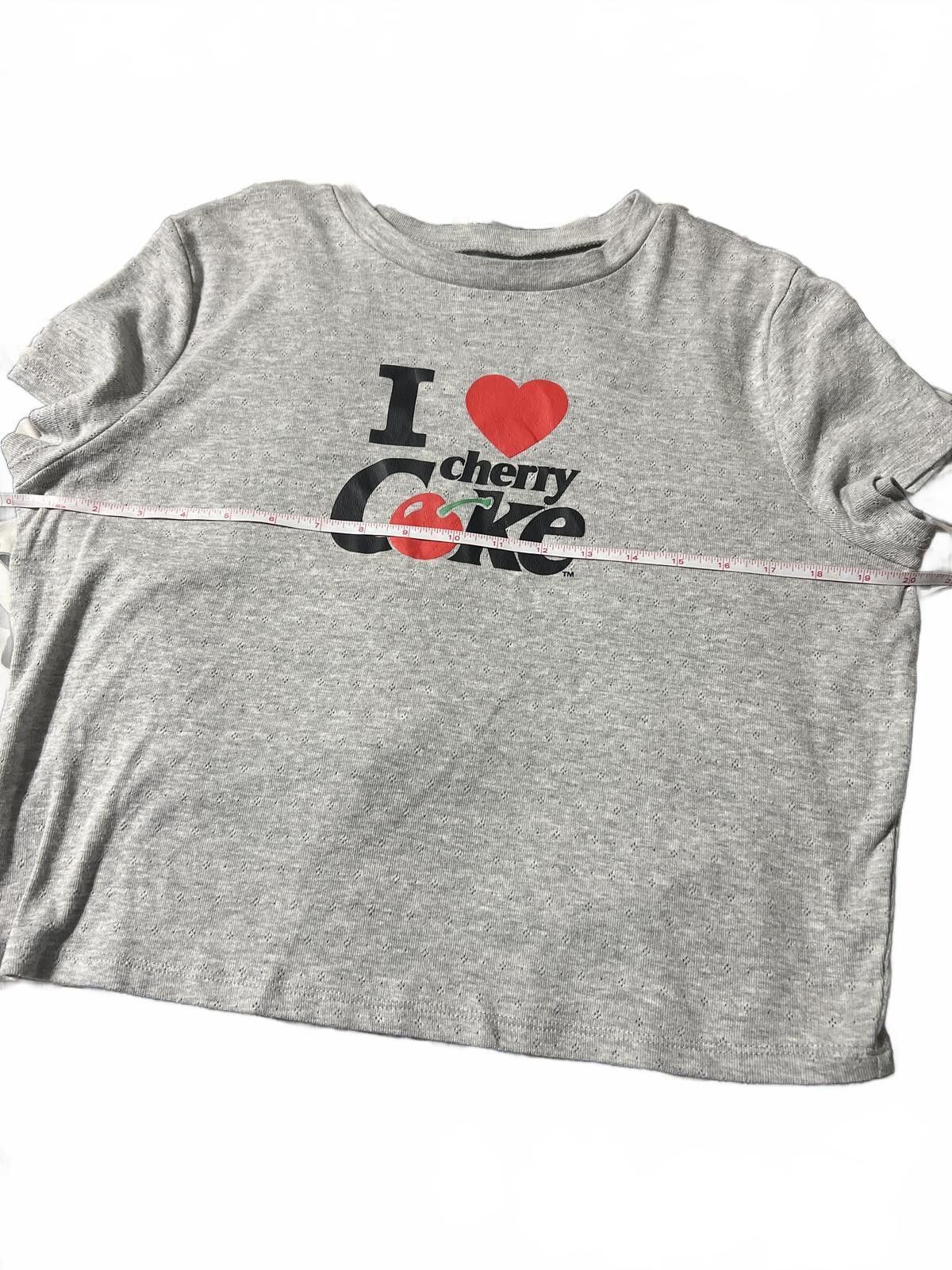 Other Gray I Love Cherry Coke Graphic Crop T-Shirt XL Size ONE SIZE - 6 Thumbnail