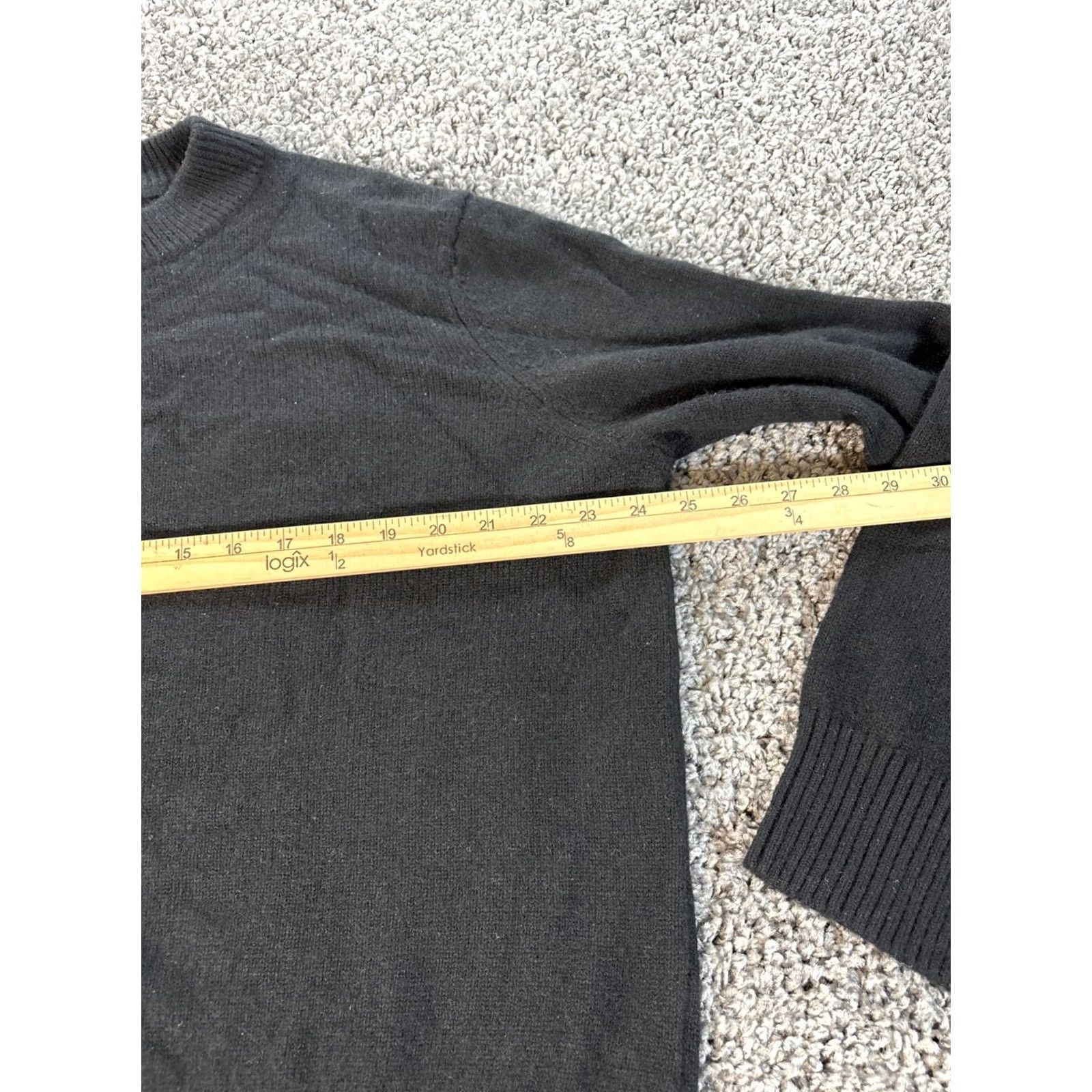 Quince Quince Women Cashmere Crewneck Sweater Black M Pullover Top Sleeve Crew Neck Size M / US 6-8 / IT 42-44 - 3 Thumbnail