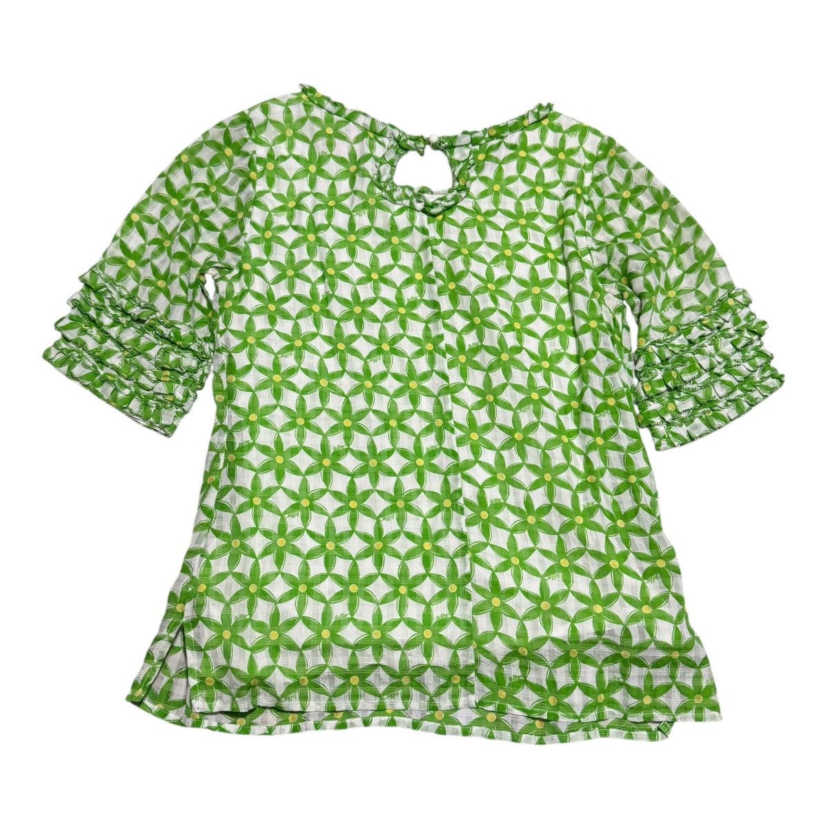 Lilly Pulitzer Lilly Pulitzer Patterned Half Sleeve Blouse Women's 2 Size XS / US 0-2 / IT 36-38 - 2 Thumbnail