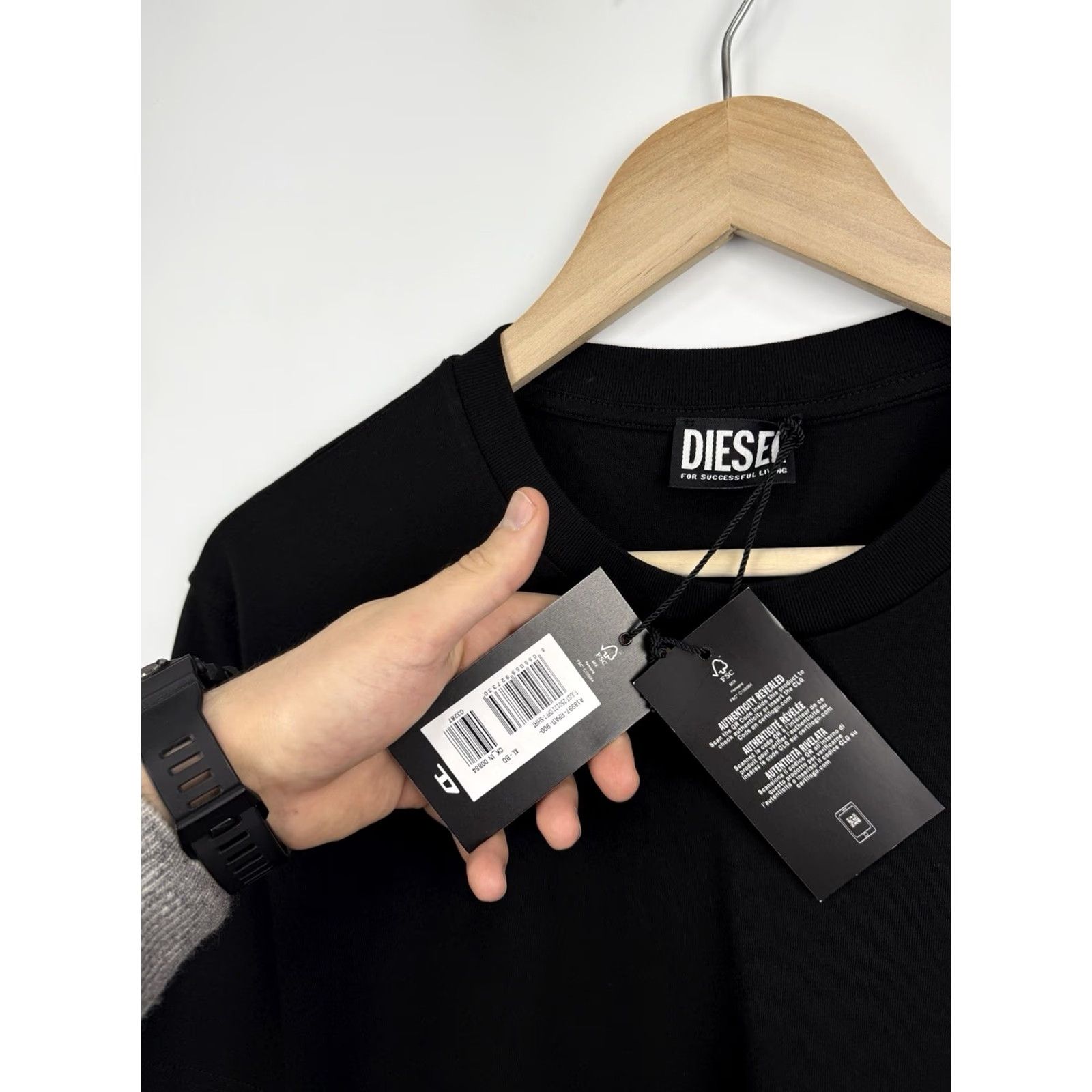Diesel Diesel T-Shirt XL Black Classic Y2K Rare NEW with tag Mens Shirt Size US XL / EU 56 / 4 - 5 Thumbnail