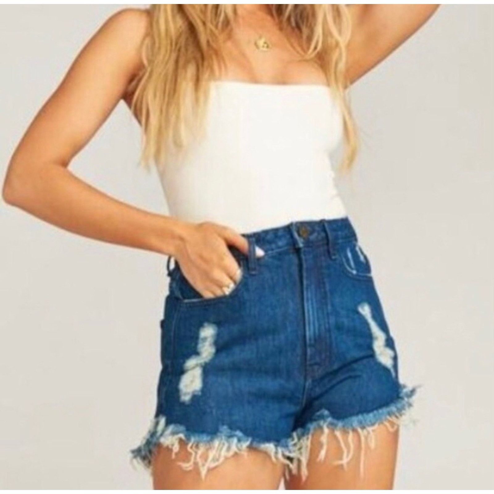 Show Me Your MuMu Show Me Your Mumu Houston Cotton Four Pocket High-Rise 24 Size 24" / US 00 / IT 34 - 1 Thumbnail