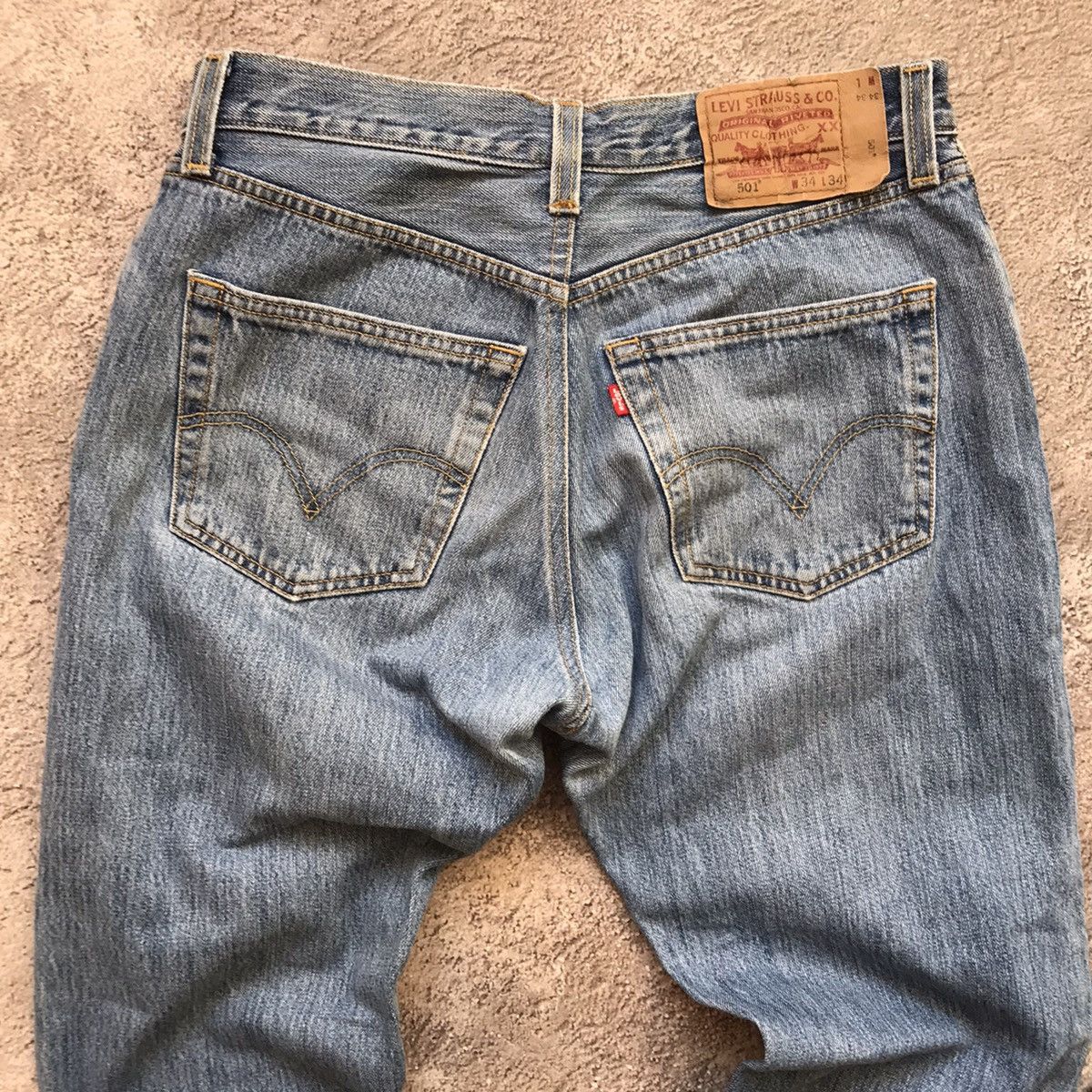 Vintage Vintage 90s Levis Baggy Relaxed Fit Jeans Grunge Faded 34 Size US 34 / EU 50 - 5 Thumbnail