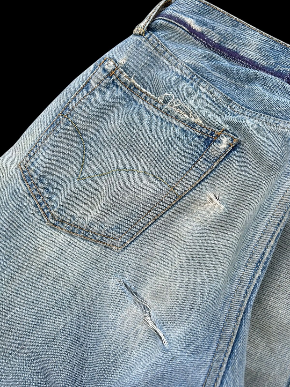 Hysteric Glamour Thrashed Vintage Hysteric Glamour Selvedge Flare Denim Jeans Size US 32 / EU 48 - 14 Thumbnail