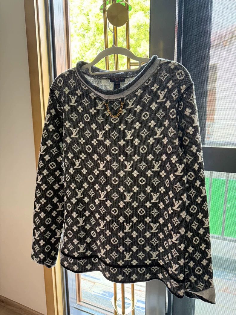 Louis Vuitton Louis Vuitton Soft wool-cotton-blend jacquard knit pullover Size US M / EU 48-50 / 2 - 3 Thumbnail