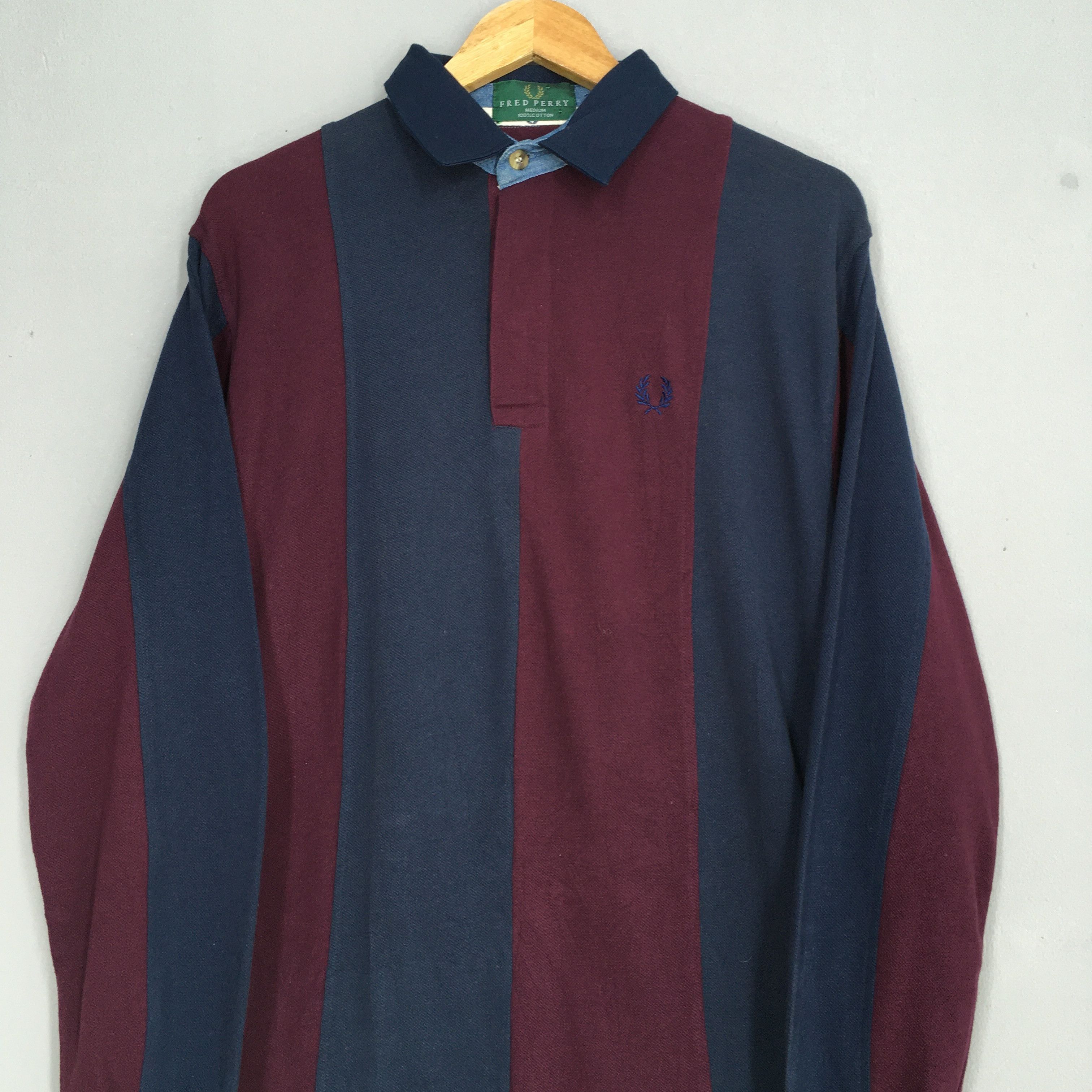 Fred Perry × Vintage Vintage Fred Perry Stripes Polos Shirt Casual Medium Size US M / EU 48-50 / 2 - 2 Thumbnail