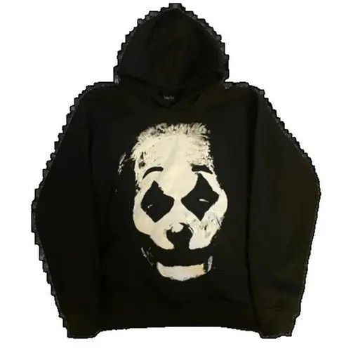 image of Vintage Harajuku Hip-Hop Clown Pattern Printed Oversized in Black, Men's (Size Medium)