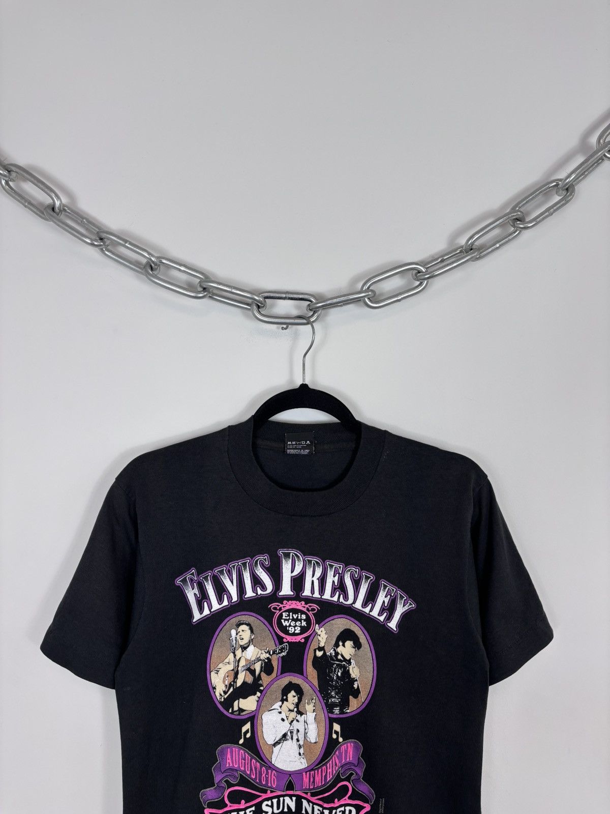 Band Tees Vintage Elvis Presley Elvis Week 1992 Black T-Shirt Tee Size US M / EU 48-50 / 2 - 2 Thumbnail