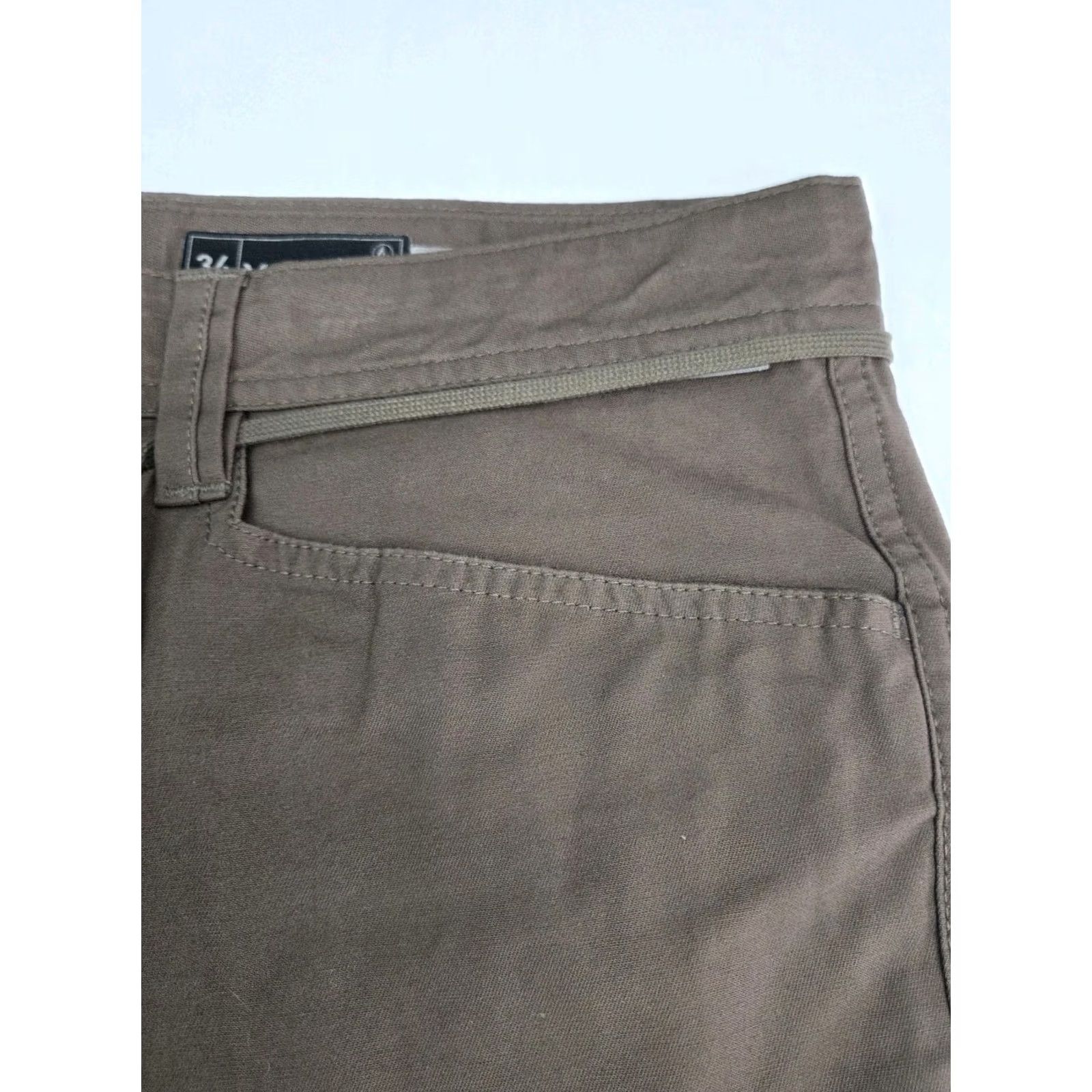 Volcom Volcom Shorts Mens 34 Brown Stone Made Chino Drawstring Logo Pckts Size US 34 / EU 50 - 7 Thumbnail
