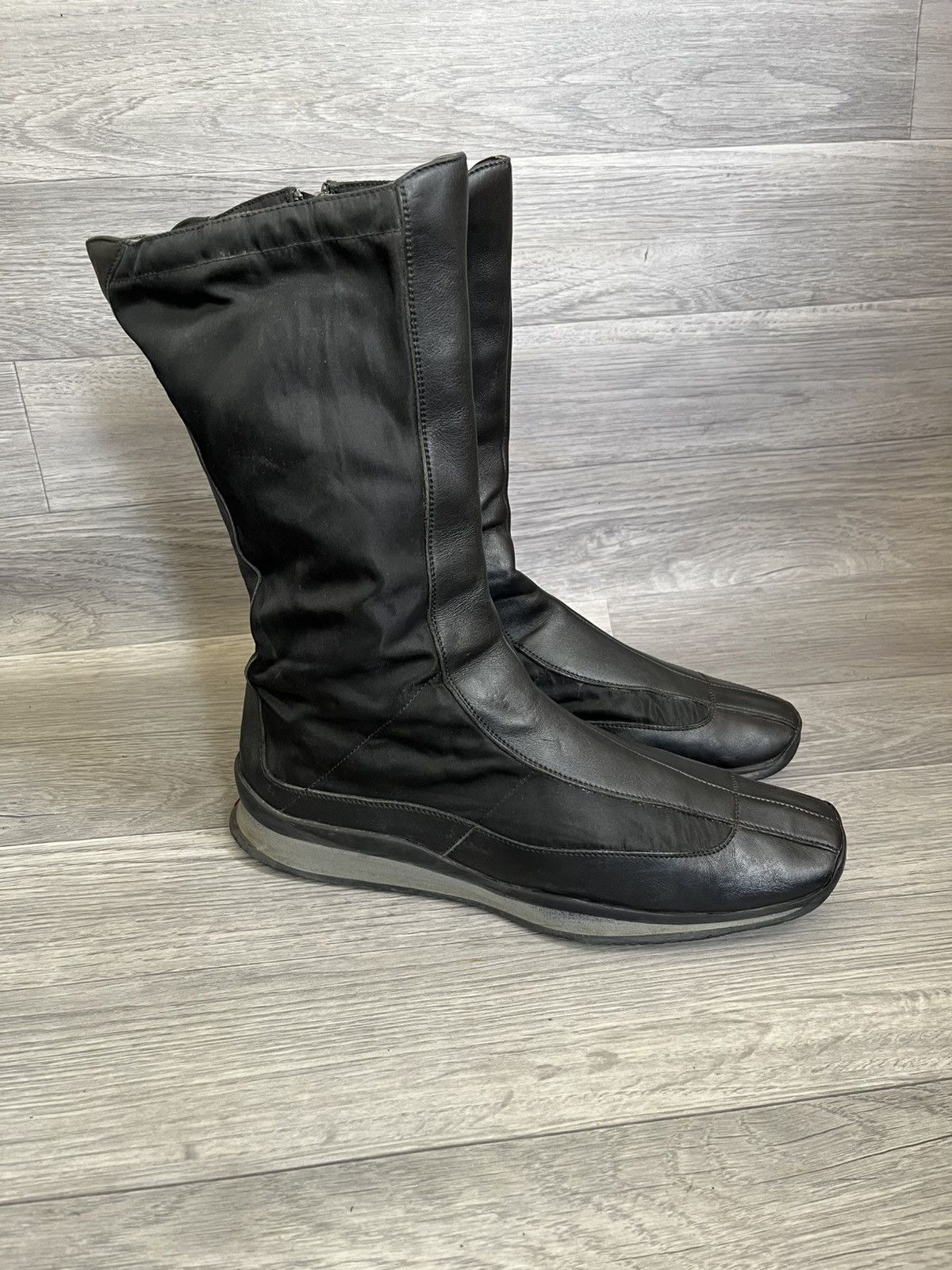 Prada Vintage 90s Prada nylon linea rossa boxing knee high boots Size US 8 / EU 41 - 7 Thumbnail