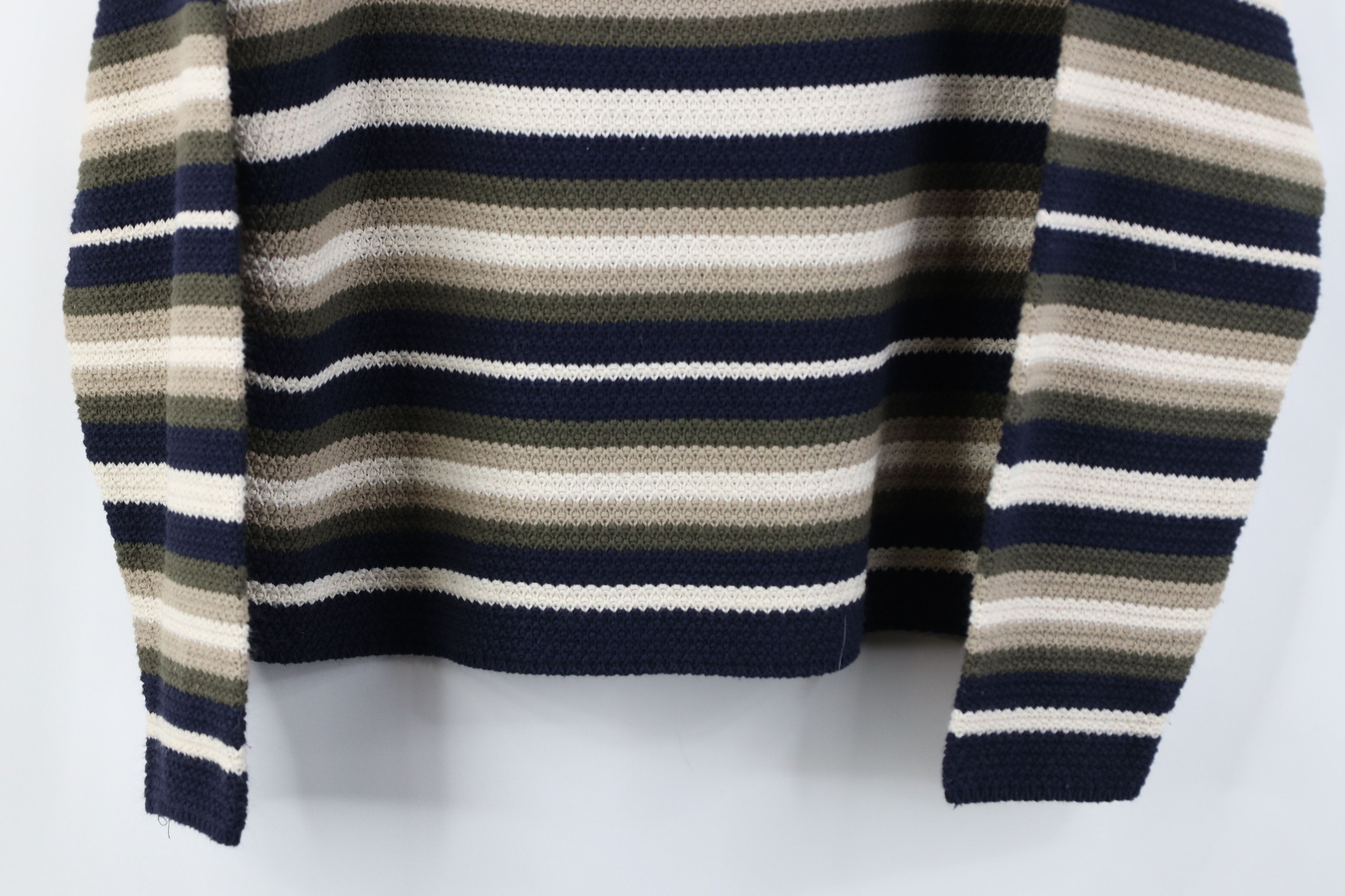 Vintage Vintage 90s Y2K Streetwear Cropped Boxy Fit Striped Sweater Size L / US 10 / IT 46 - 3 Thumbnail
