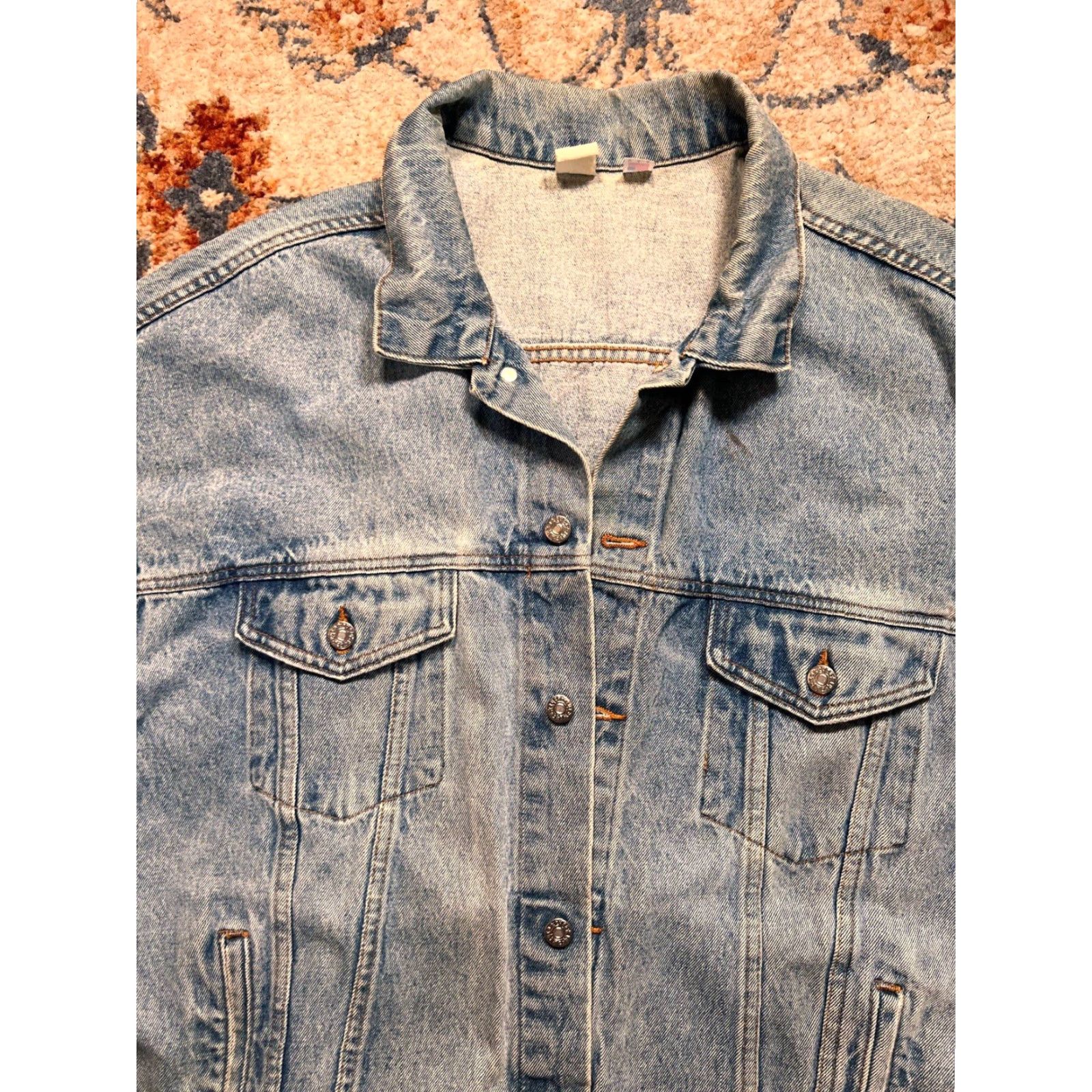 Vintage VINTAGE TYCA Denim Jacket 2XL Blue Jean Trucker Embossed Co-OP 90s Made In USA Size US 39 - 3 Thumbnail