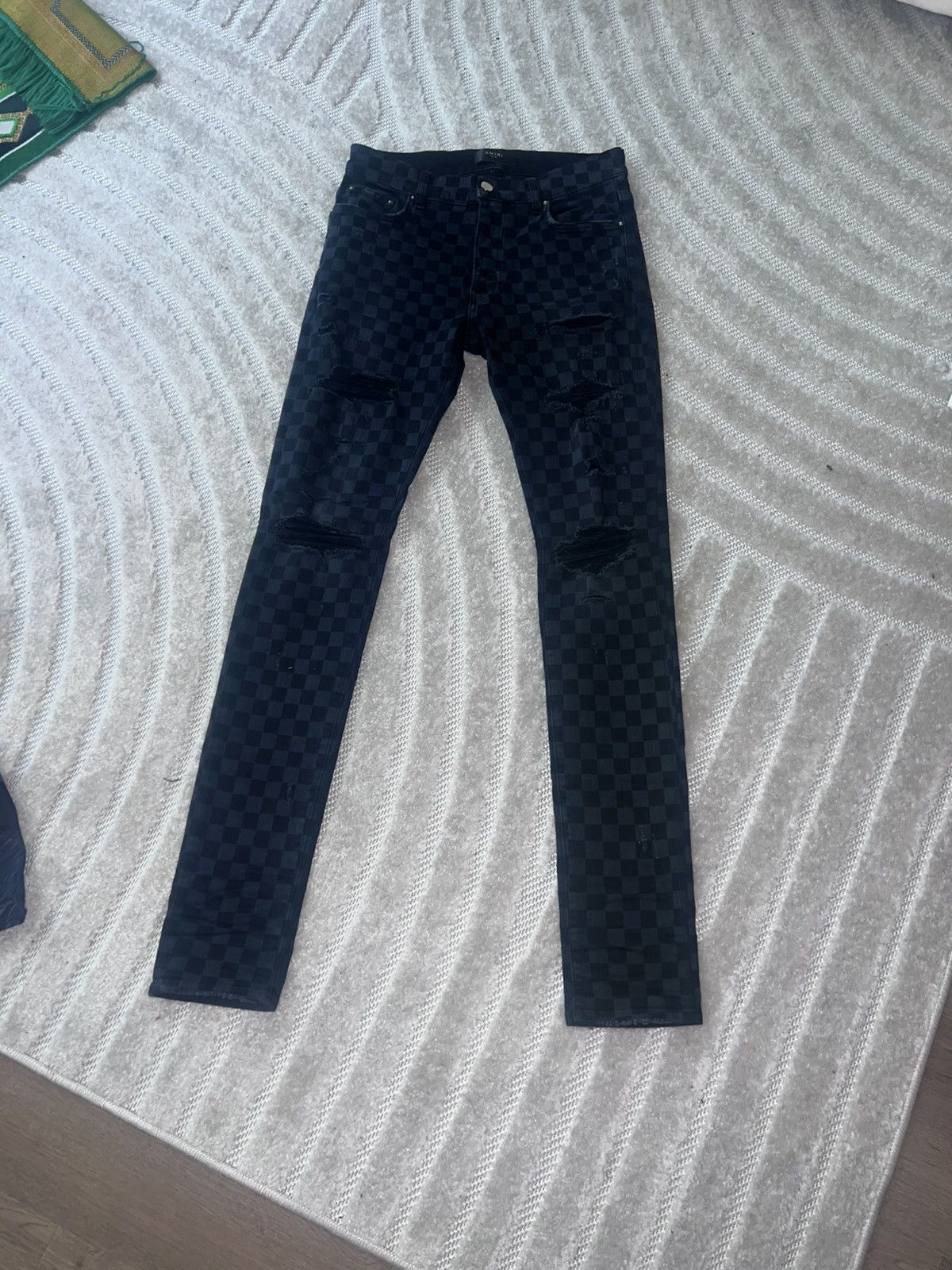 Amiri checker board skinny denim size 30