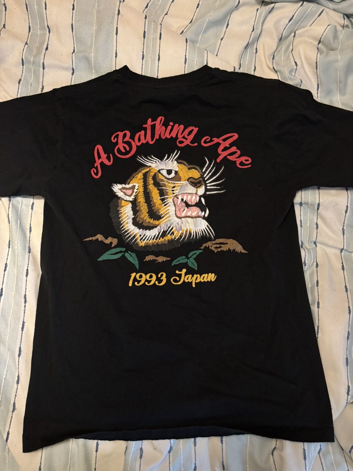 Bape BAPE embroidery style souvenir logo black tee Size US M / EU 48-50 / 2 - 1 Thumbnail