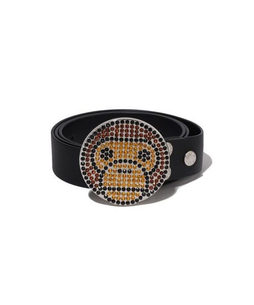 Bape Bape Milo RHINESTONE Cow Leather Belt Nigo Size ONE SIZE - 1 Thumbnail