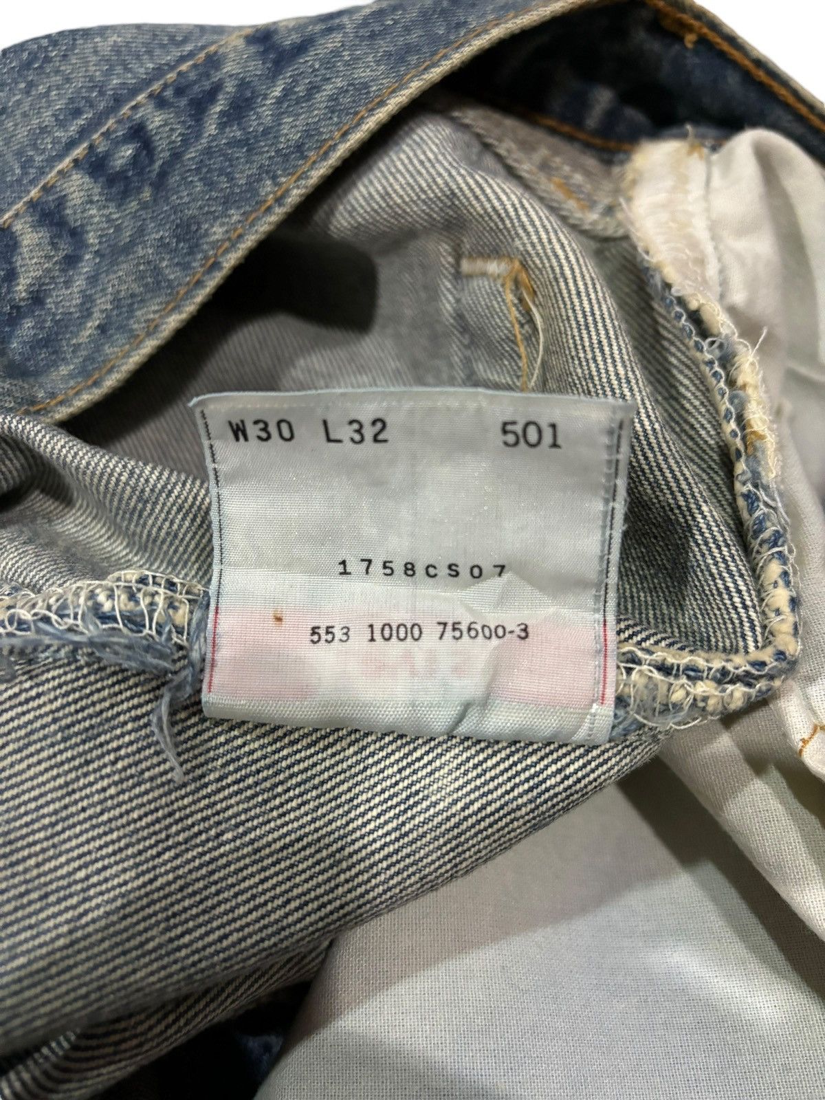 Levi's Y2k Vintage Levi’s Lot 501 Faded Straight Cut Jeans Size US 30 / EU 46 - 7 Thumbnail