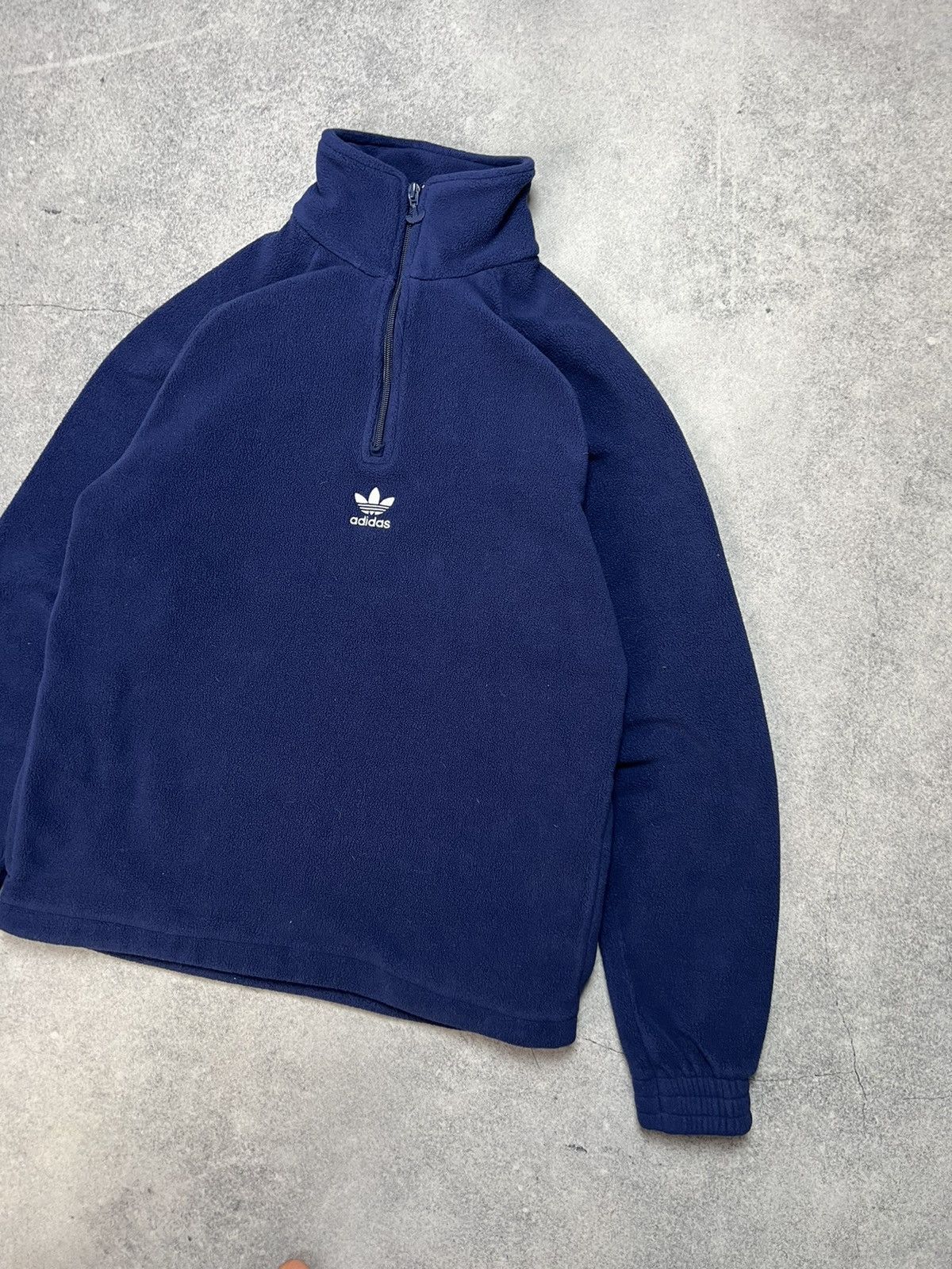Vintage Crazy Y2K Adidas 1/4 Zip Fleece Boxy Sherpa Quarter Bloke Size US S / EU 44-46 / 1 - 6 Thumbnail