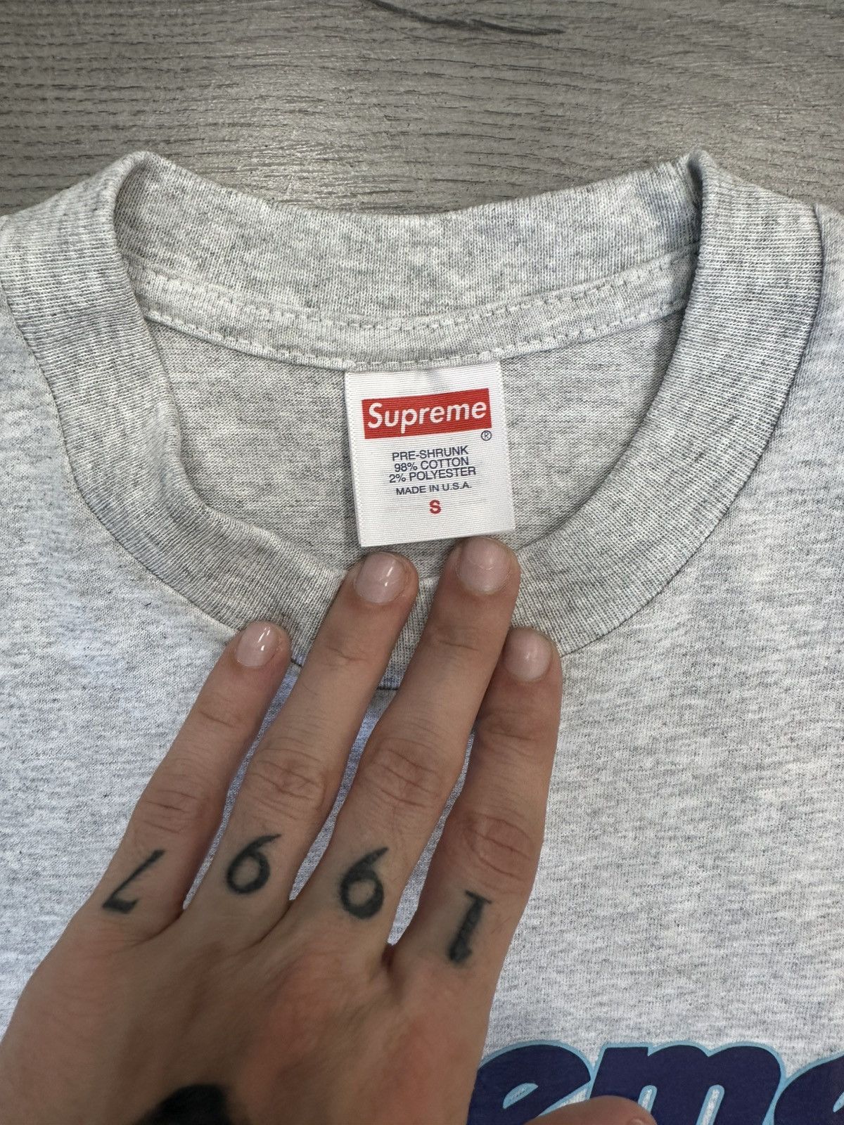 Supreme Supreme Pinline Tee Grey Size US S / EU 44-46 / 1 - 2 Thumbnail