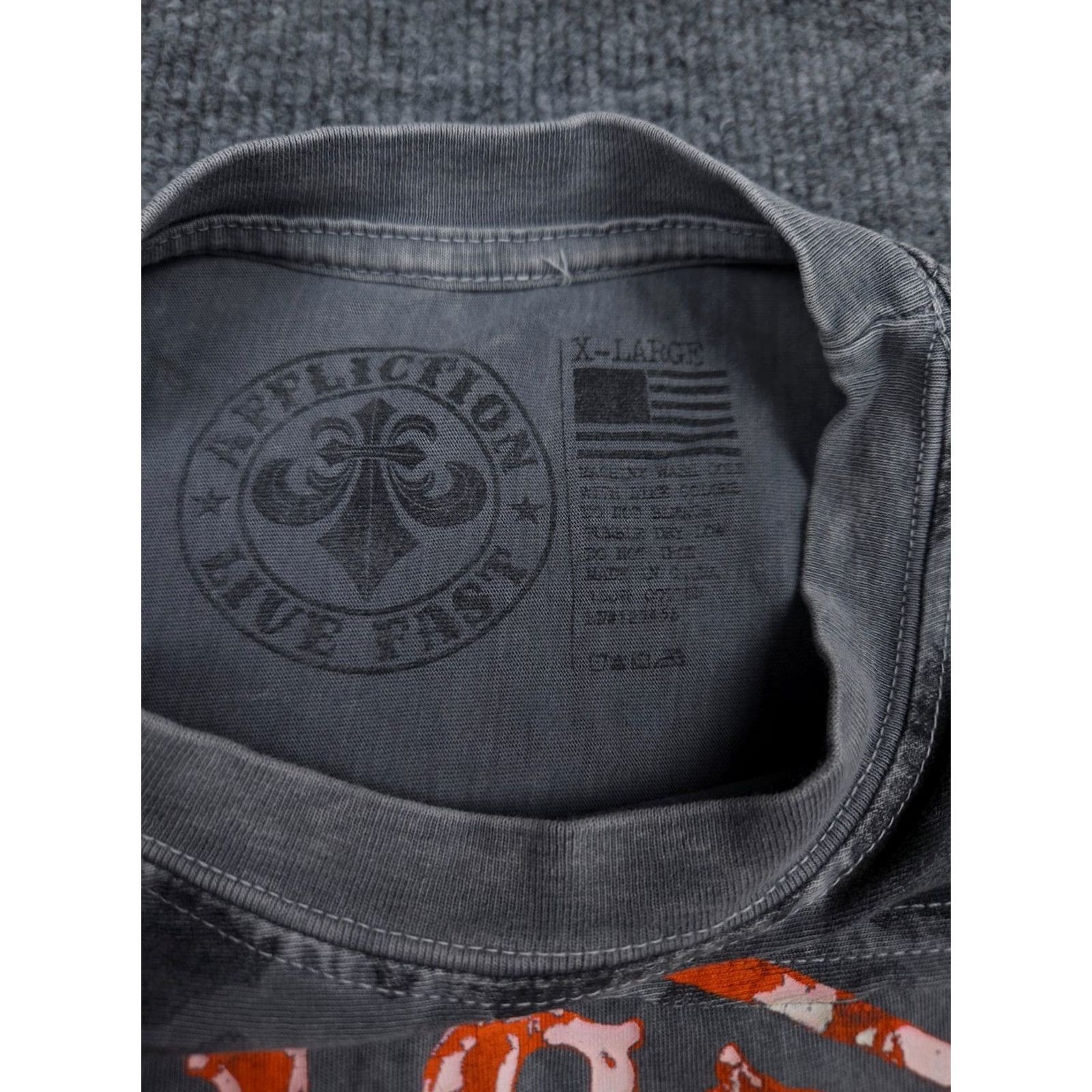 Affliction Affliction T-Shirt Men's XL Gray Graphic AOP Double-Sided Live Fast Y2K Shirt Size US XL / EU 56 / 4 - 6 Thumbnail