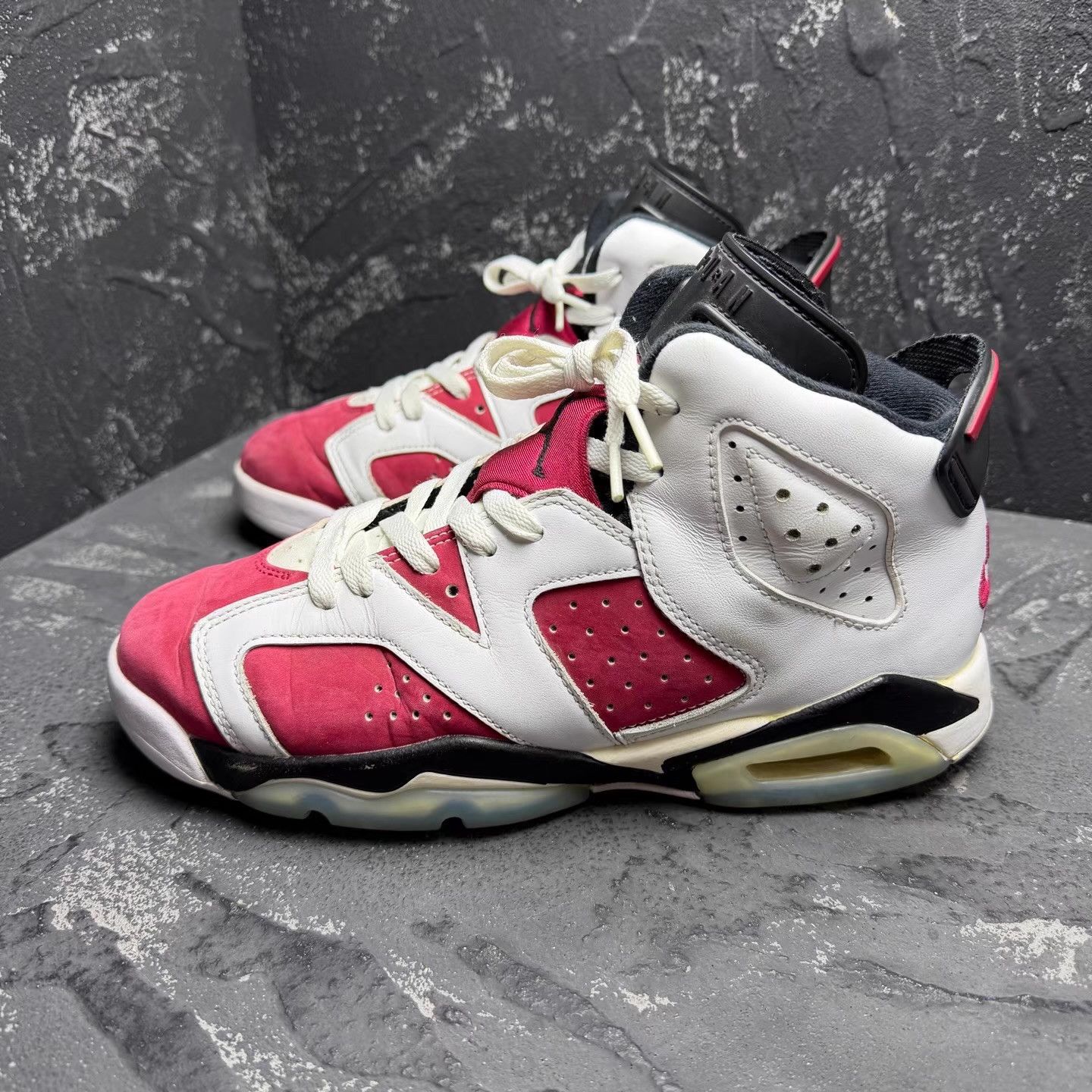 Nike Air Jordan 6 White Red Carmine 2021 Q10 Size US 7 / EU 40 - 6 Thumbnail