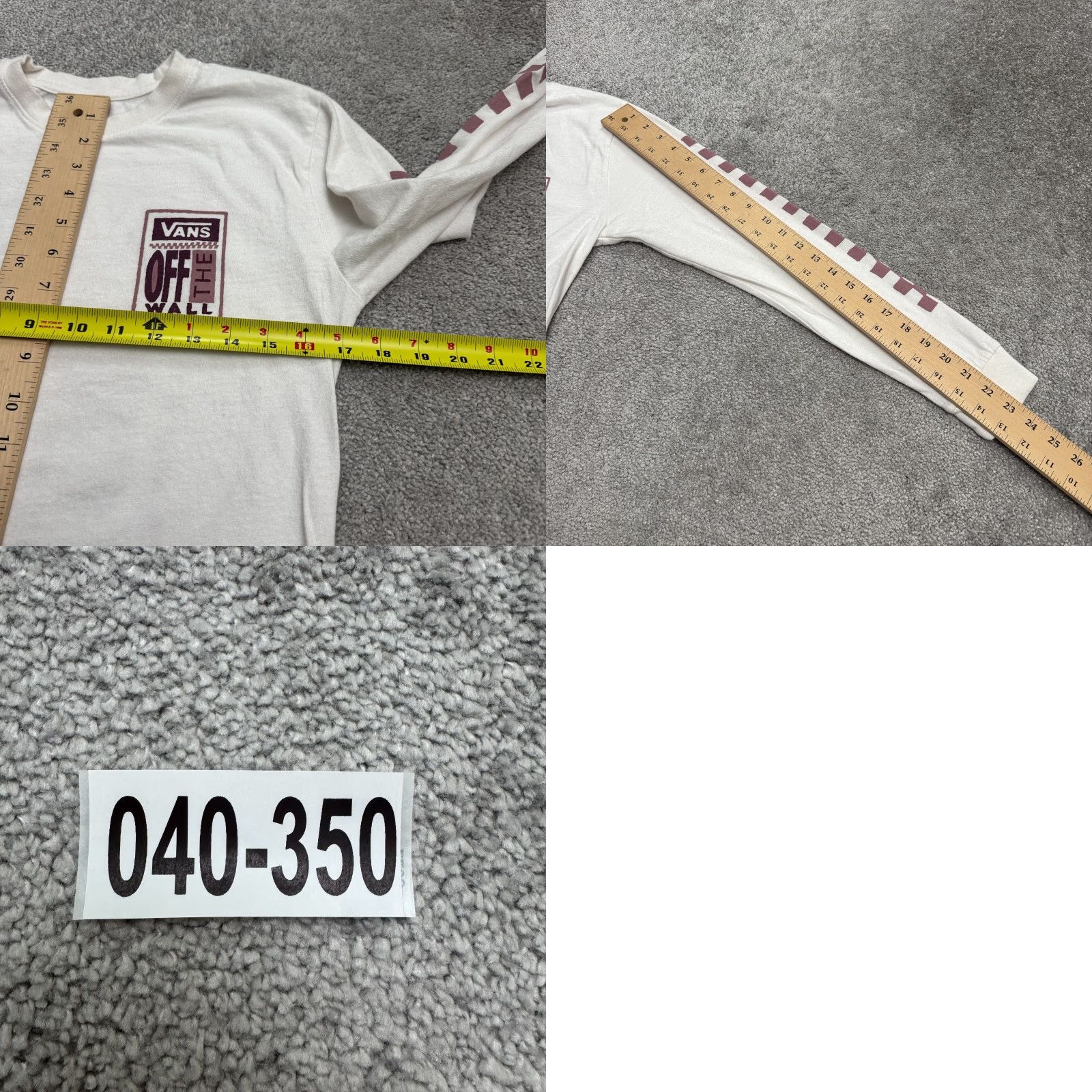 Vans VANS Graphic Long Sleeve T-Shirt Mens Small White Crew Neck Tee Size US S / EU 44-46 / 1 - 9 Thumbnail
