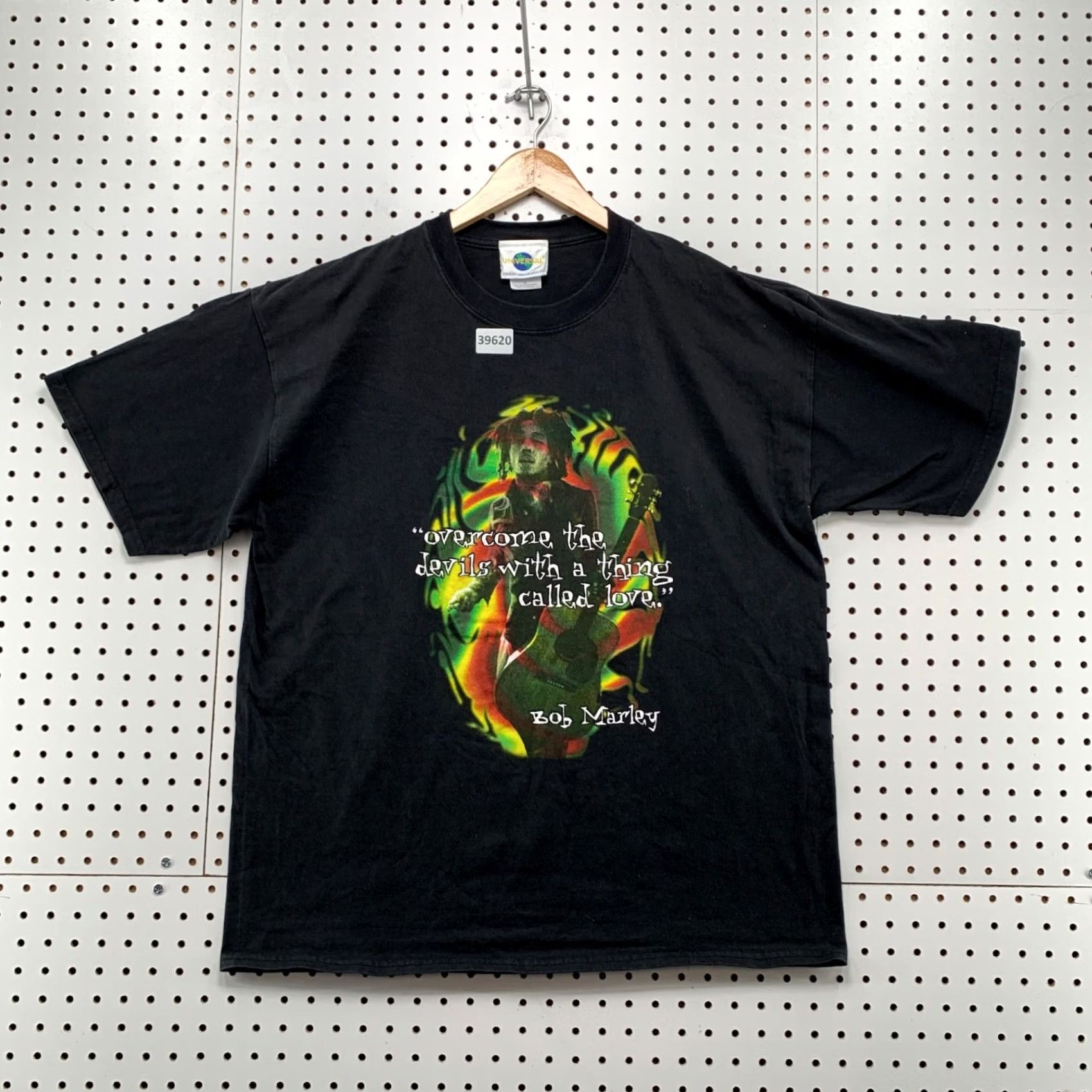 Vintage VINTAGE Bob Marley Universal Studios Shirt Mens XL Black 90s Reggae Quote Rasta Shirt Size US XL / EU 56 / 4 - 2 Thumbnail