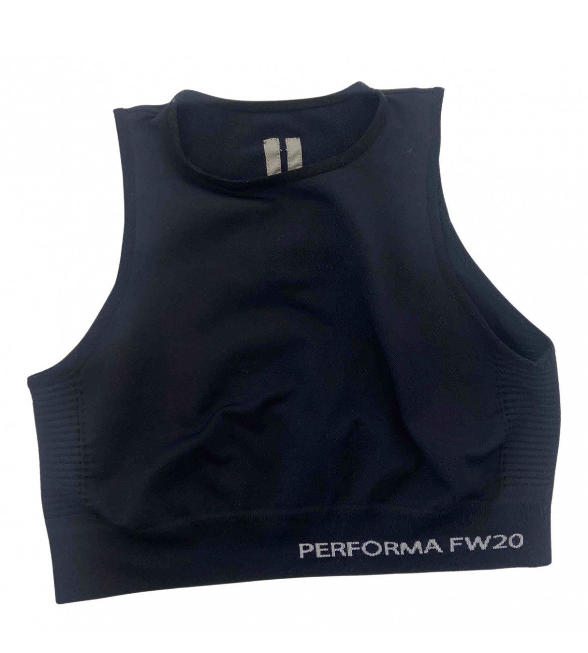 Rick Owens Black Sports Bra / Crop Top