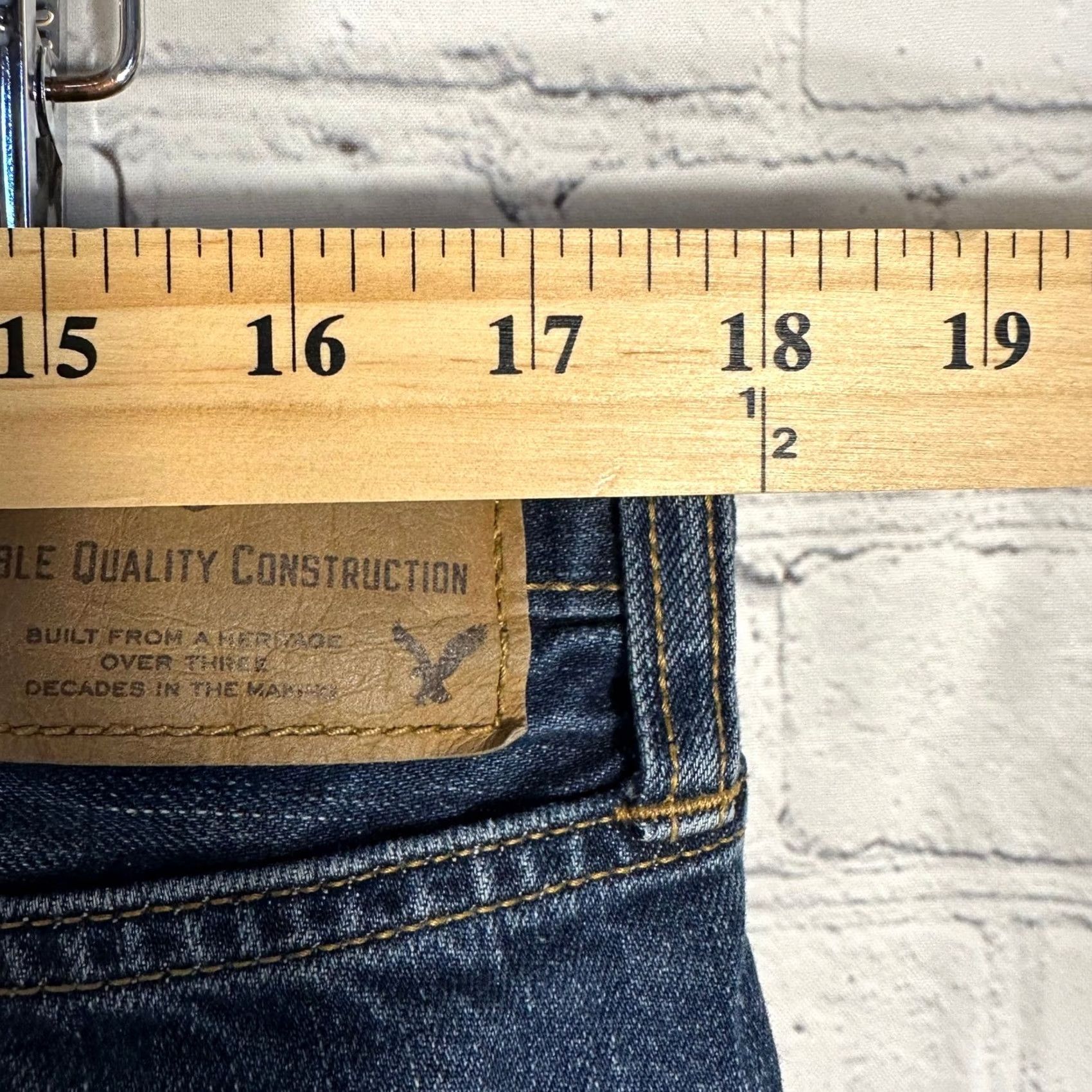 American Eagle Outfitters American Eagle Outfitters Jeans Mens 36x32 Blue Dark Wash Distressed Straight Denim Size US 36 / EU 52 - 5 Thumbnail