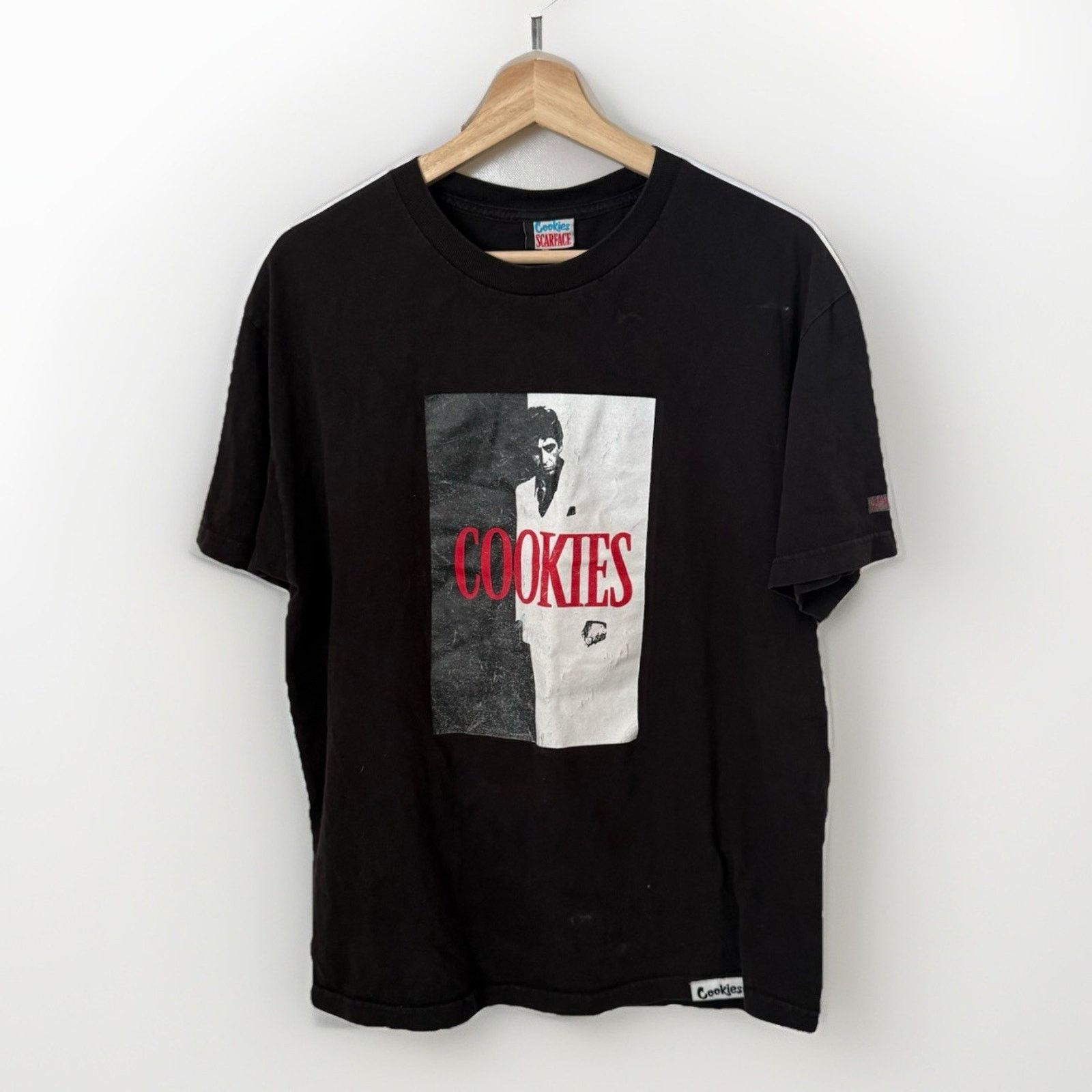 Cookies Scarface X Cookies Tony Montana 80’s Crime Drama T-Shirt Size US L / EU 52-54 / 3 - 1 Thumbnail