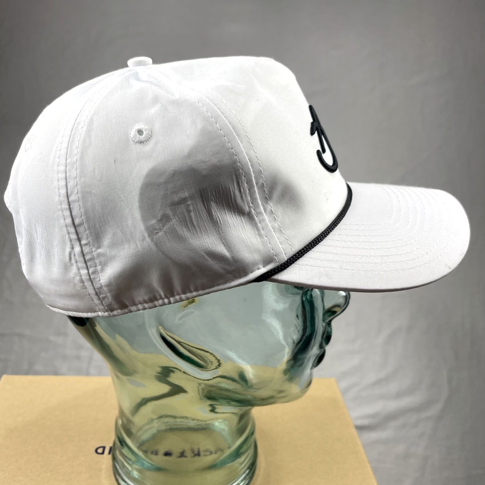 Roper Bad Birdie Hat Cap Mens Snapback White Black Scrip Rope Golf Performance Hat Cap Snapback Mens White Black Scrip Rope Golf Performance Size ONE SIZE - 4 Thumbnail