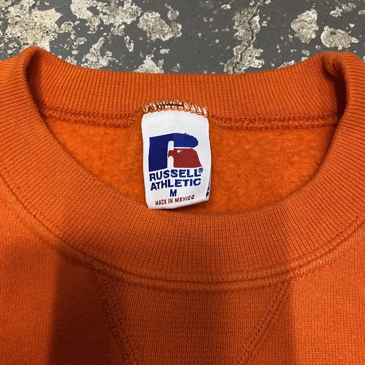 Russell Athletic × Vintage Vintage Russell Athletic Orange Blank Crewneck Hoodie Size US M / EU 48-50 / 2 - 4 Thumbnail