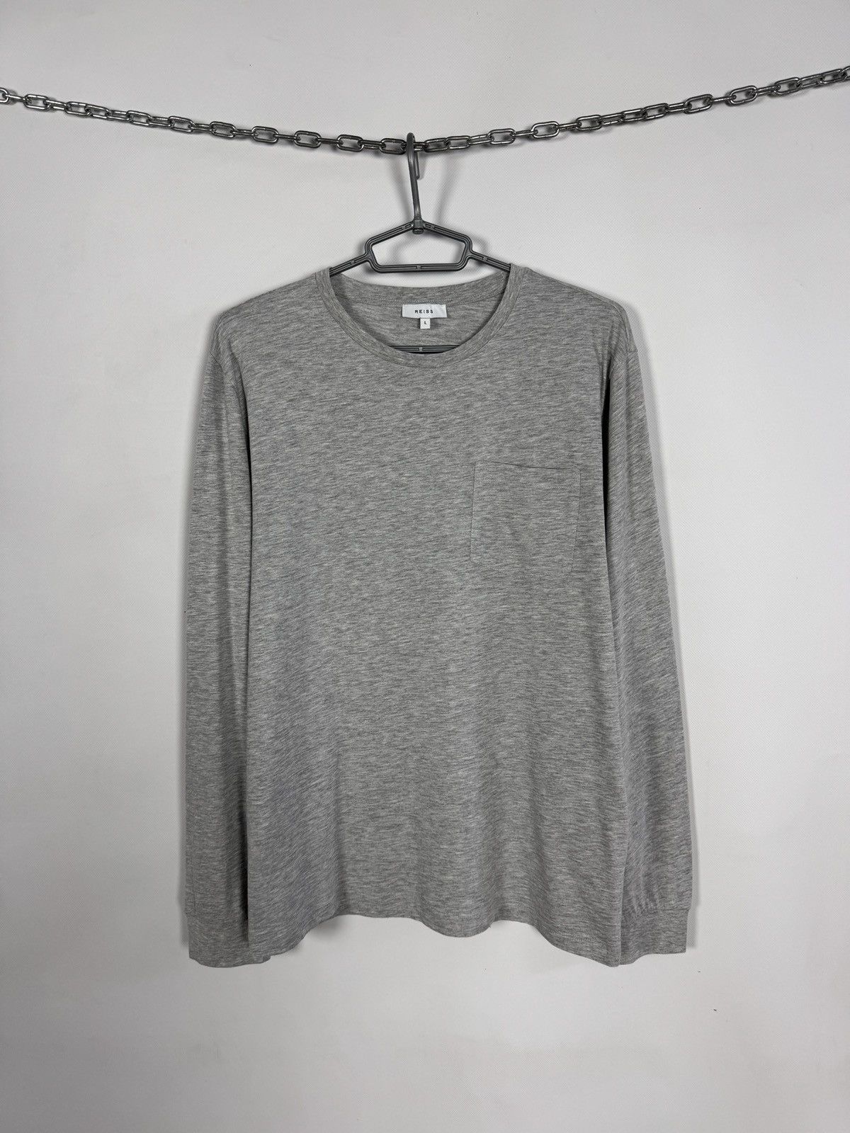 Reiss Reiss Long Sleeve T-Shirt Lightweight Pullover Pocket Size L Size US L / EU 52-54 / 3 - 1 Thumbnail