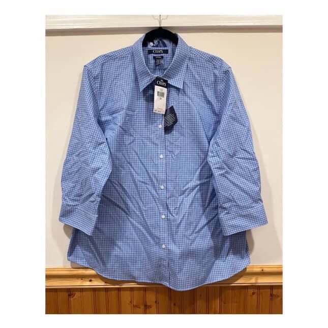 Chaps Chaps Women Non Iron Button Down Striped 2XL NWT Blouse Tops Size XXL / US 16-18 / IT 52-54 - 2 Thumbnail