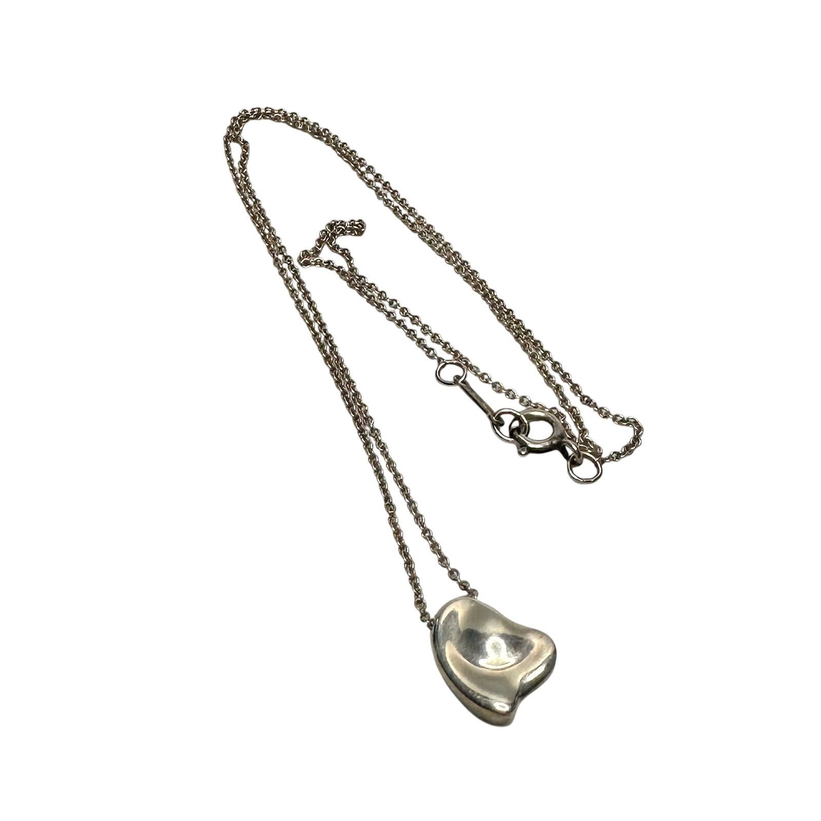Tiffany & Co. Tiffany and Co Elsa Peretti Full Heart Necklace 16" Dust Bag Size ONE SIZE - 9 Thumbnail
