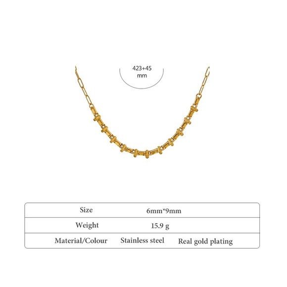 The Unbranded Brand Women Stylish Stainless Steel Short Necklace Size ONE SIZE - 6 Thumbnail