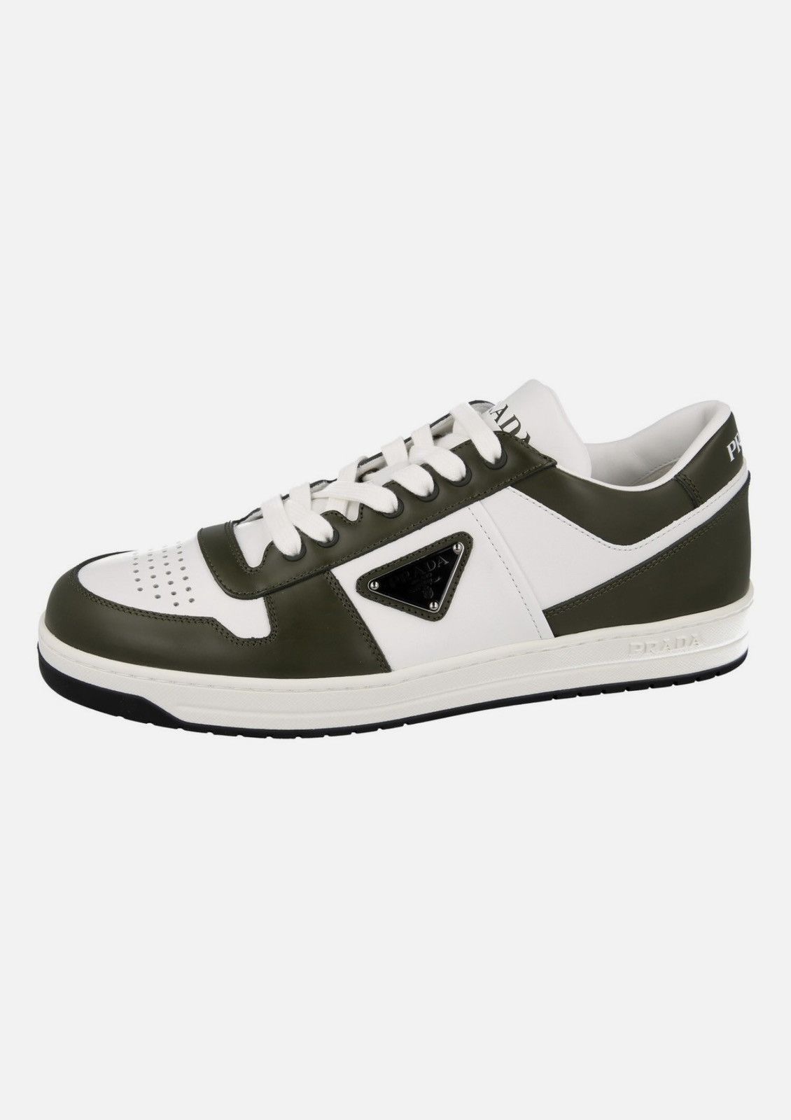 Prada Prada low green and white leather sneakers Size US 11 / EU 44 - 3 Thumbnail