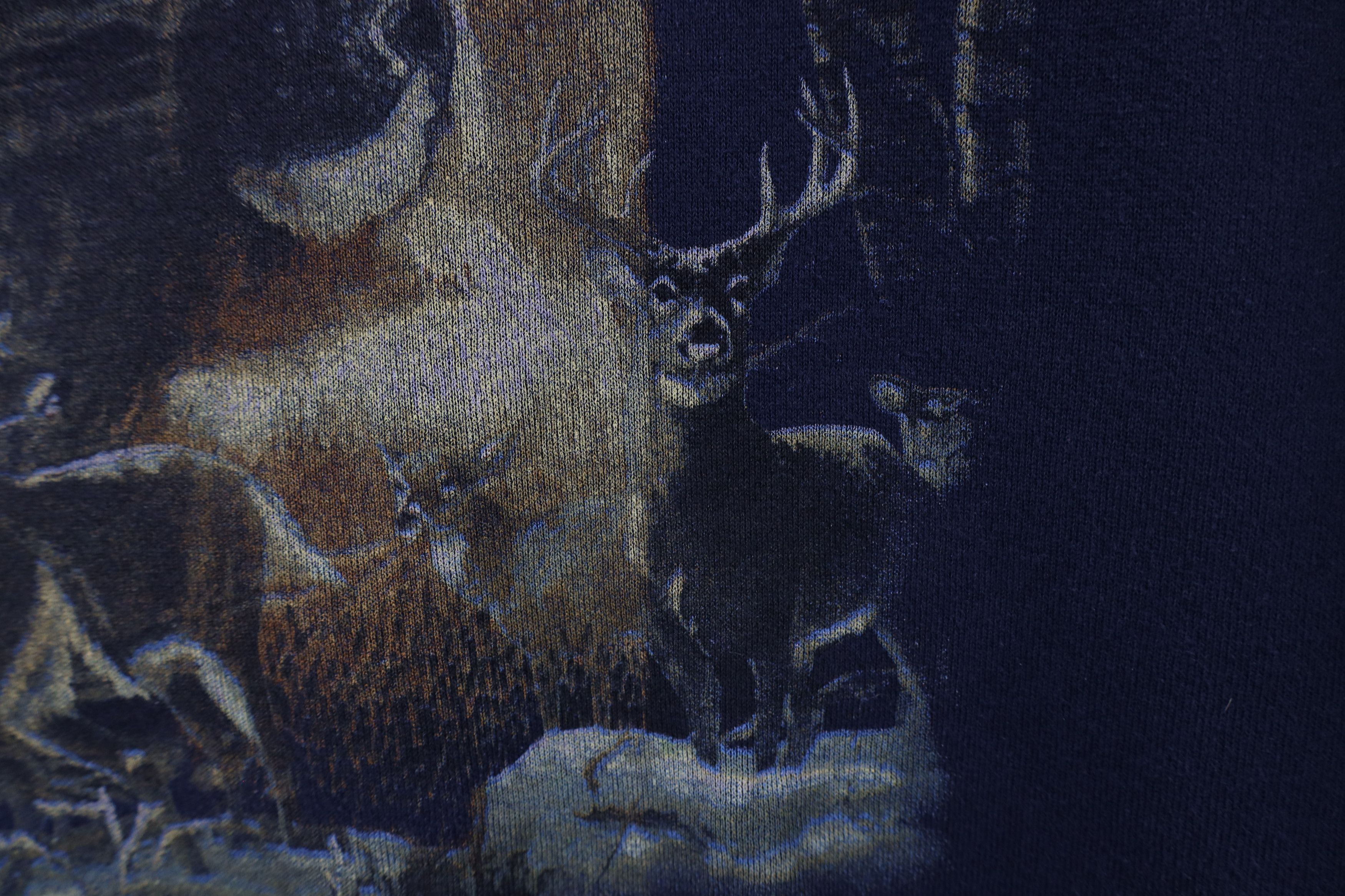 Vintage Vintage 90s Streetwear Nature Deer Buck Sweatshirt 3XL USA Size US XXL / EU 58 / 5 - 6 Thumbnail