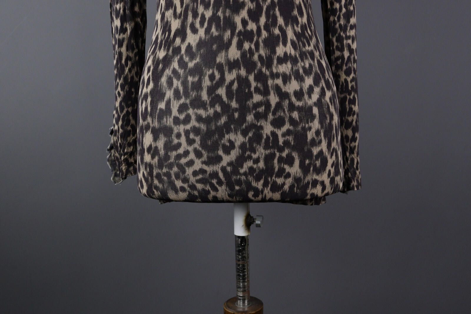 Designer Marc Cain Leopard Print Summer Party Mini Dress Size 1 Size M / US 6-8 / IT 42-44 - 3 Thumbnail