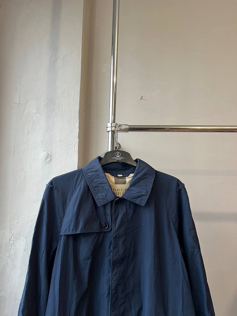 Burberry BURBERRY BRIT SOLID WMN NAVY BUTTON TRENCH COAT JACKET XL Size XL / US 12-14 / IT 48-50 - 4 Thumbnail