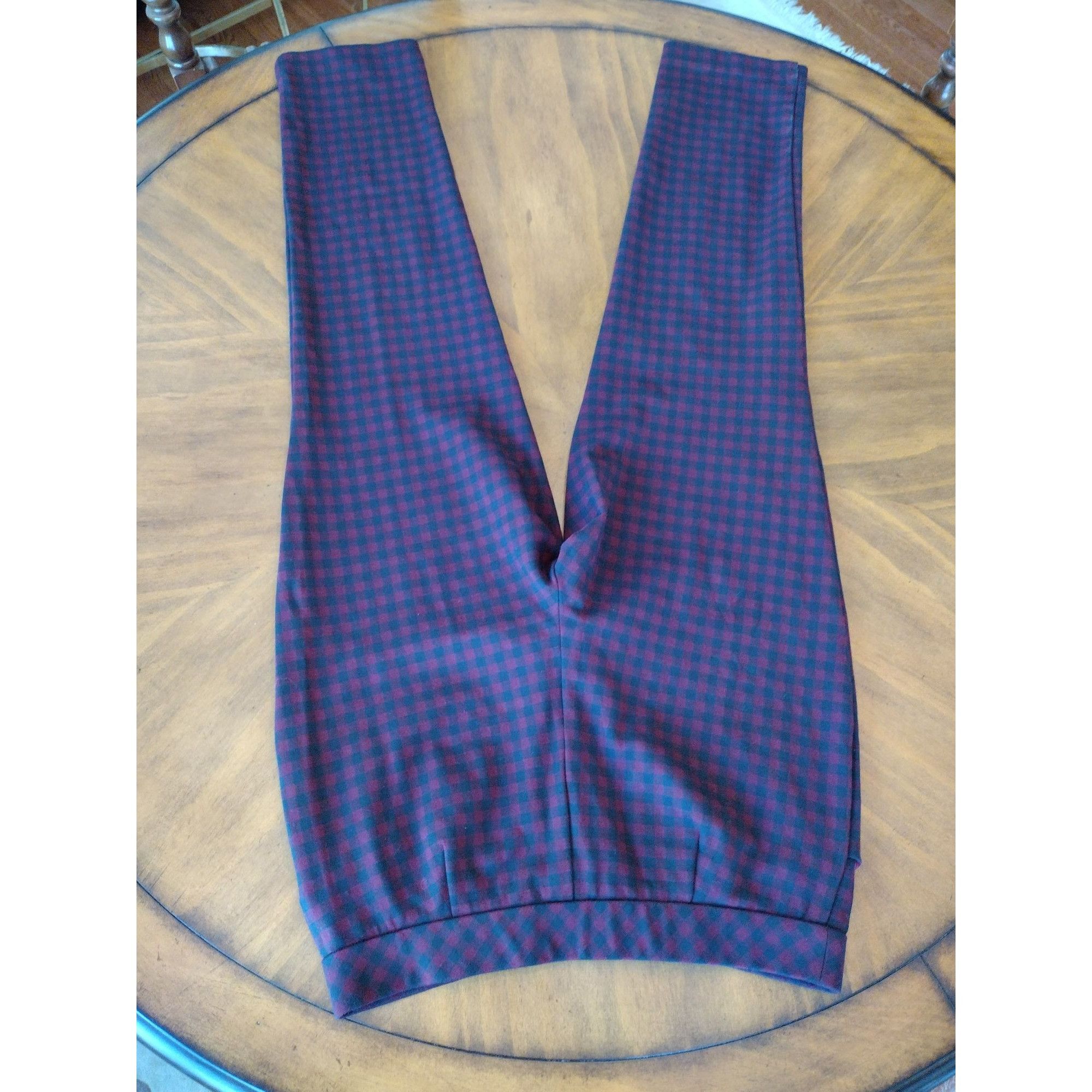 J. Jill J.Jill Womens Ponte Slim Leg Pants Size S Red & Black Plaid Size 28" / US 6 / IT 42 - 8 Thumbnail