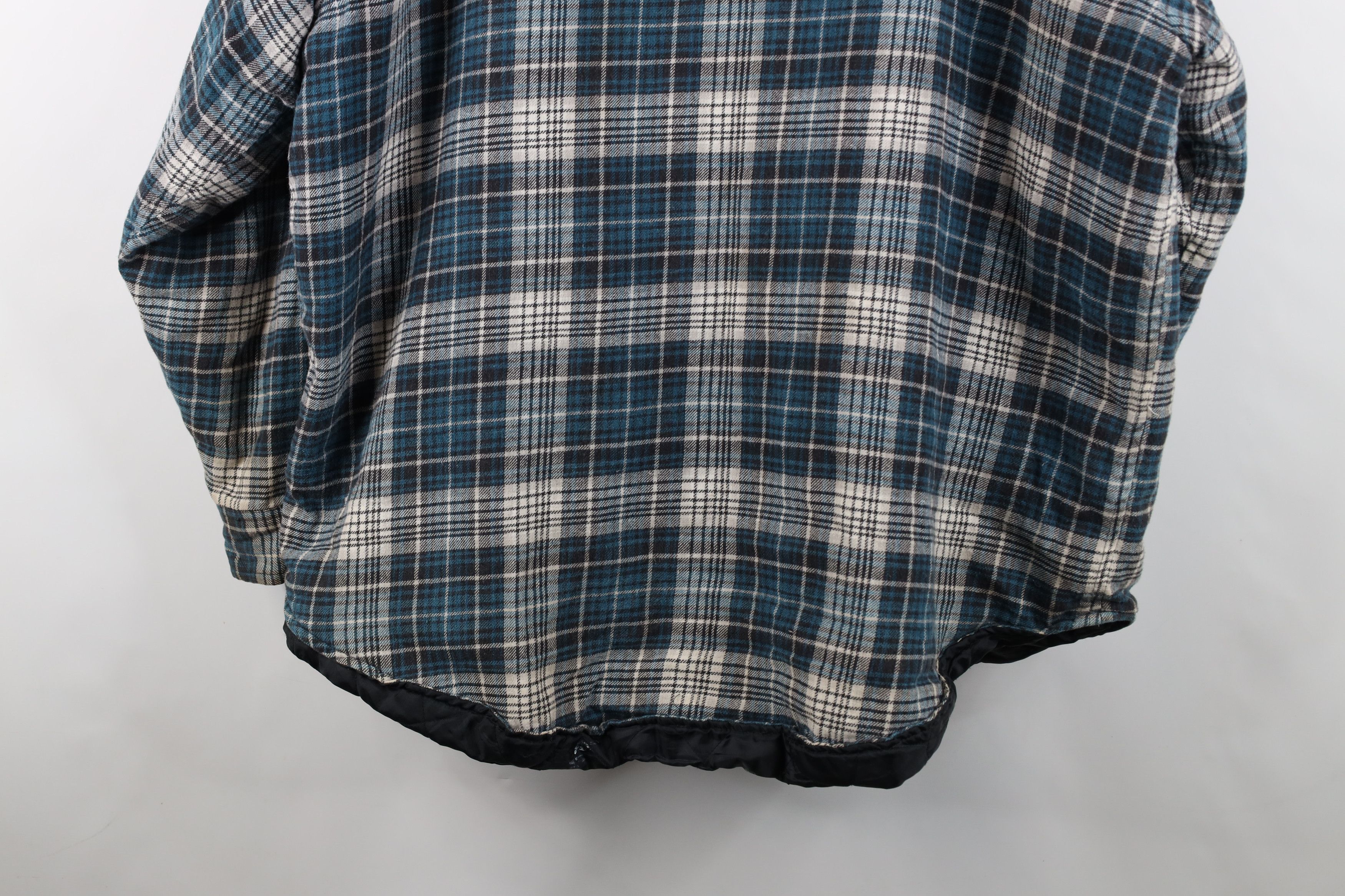 Vintage Vintage 90s Streetwear Quilted Flannel Button Shirt Jacket Size US XXL / EU 58 / 5 - 12 Thumbnail