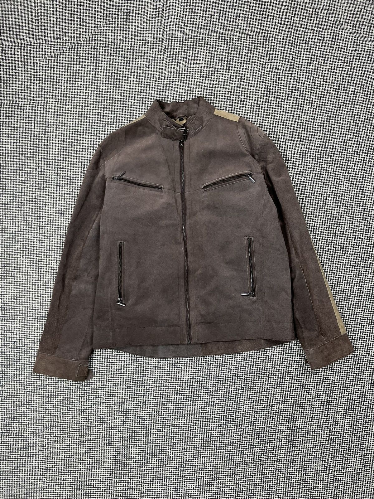 Vintage ➕ vintage y2k brown pig leather moto style racing jacket Size US L / EU 52-54 / 3 - 2 Thumbnail