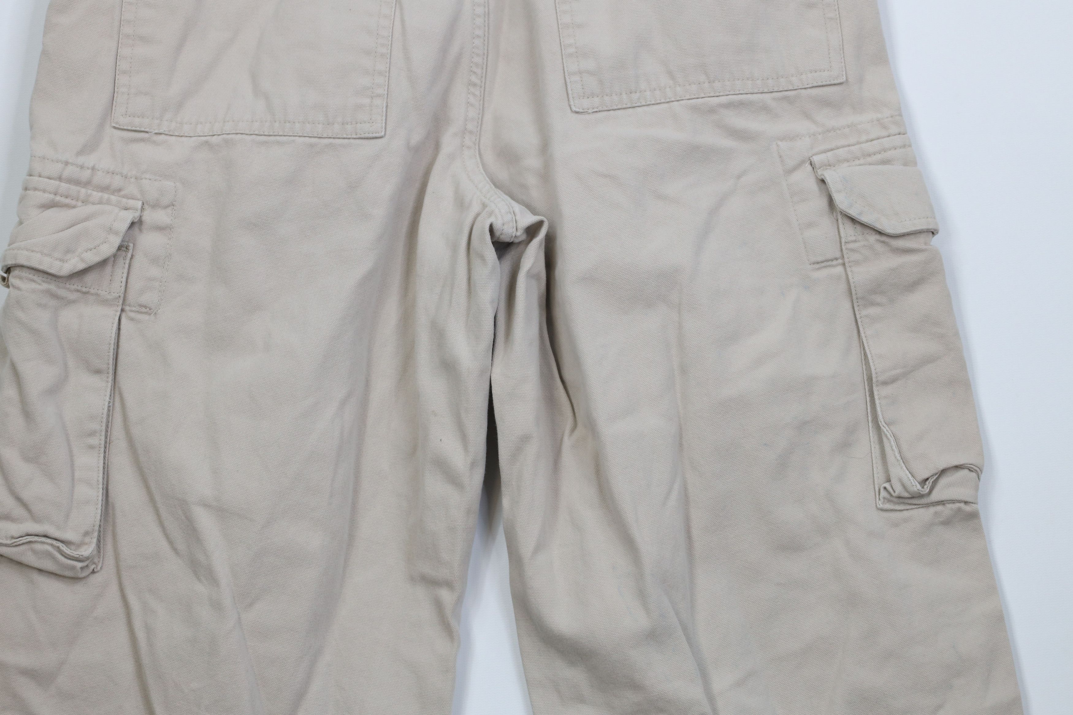 Gap Vintage Y2K 2001 Gap Canvas Wide Leg Cargo Pants Stone Size US 30 / EU 46 - 12 Thumbnail